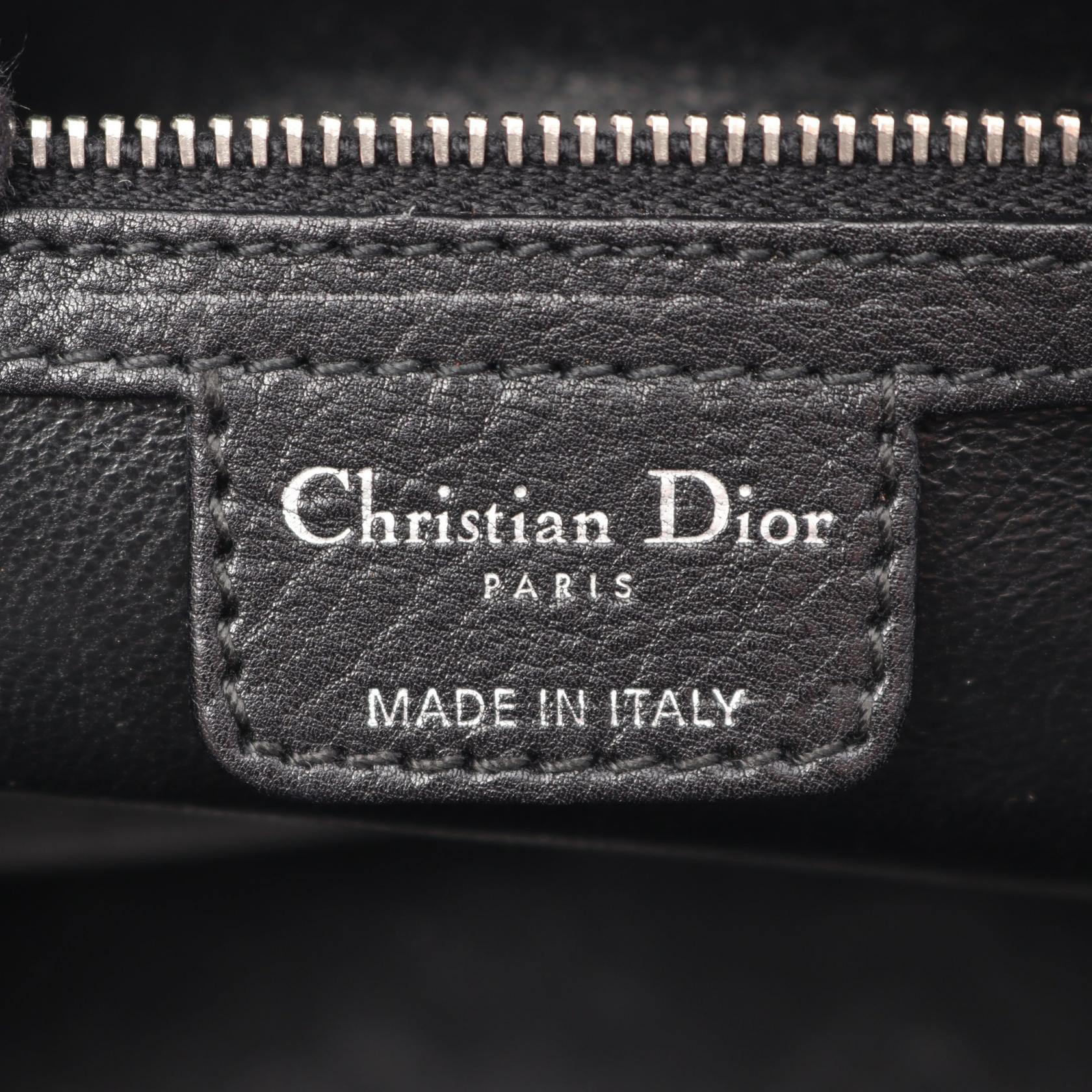 ディオール My Dior Frame レザー ハンドバッグ