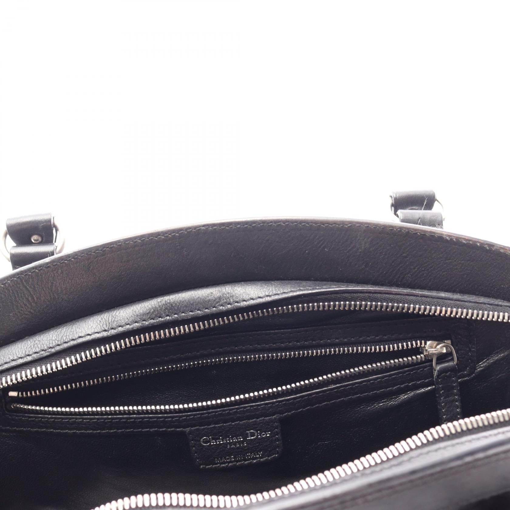 ディオール My Dior Frame レザー ハンドバッグ