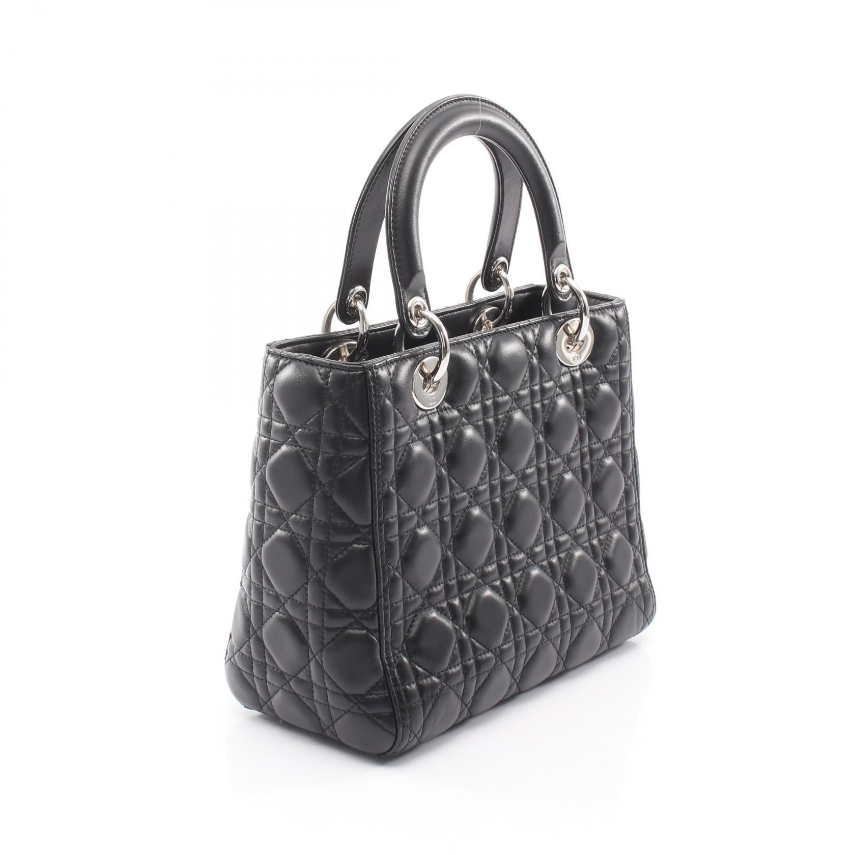 ディオール LADY DIOR レザー2wayハンドバッグ