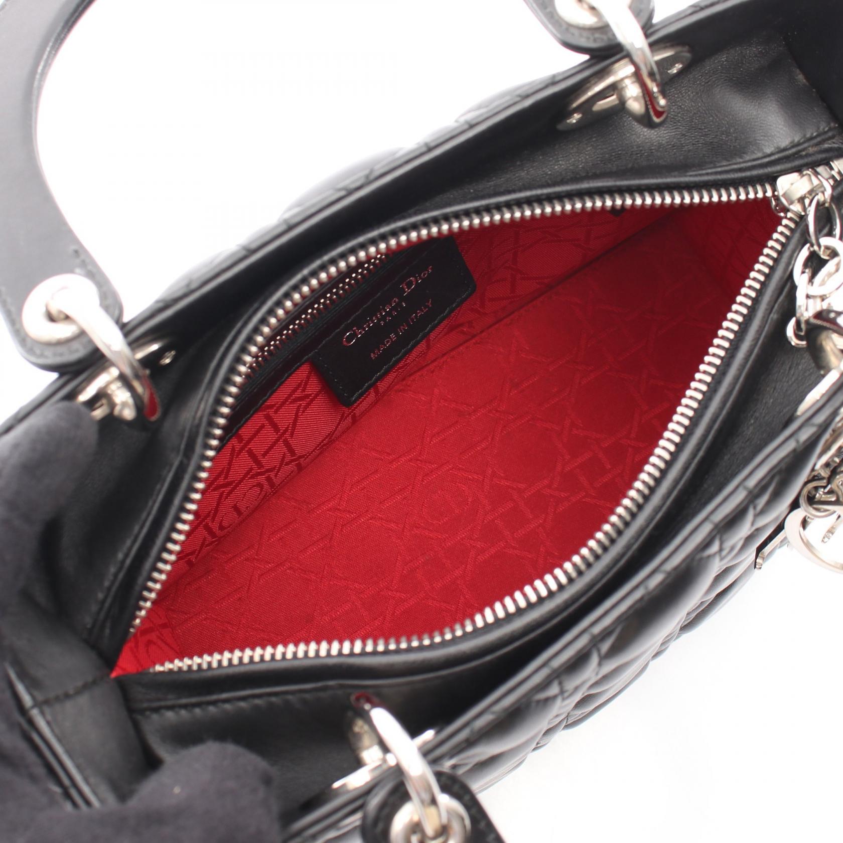 ディオール LADY DIOR レザー2wayハンドバッグ