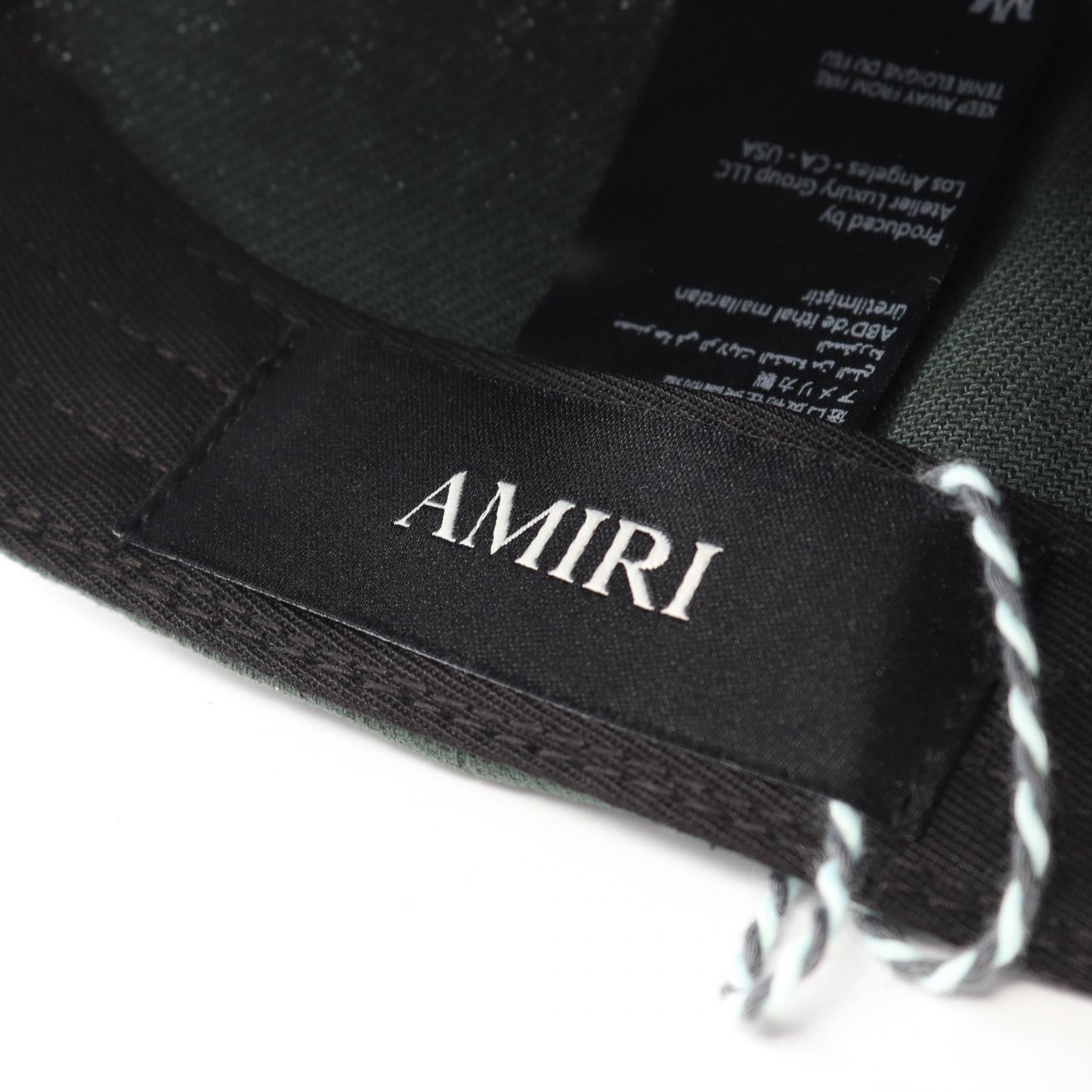 アミリ TWO TONE HAT レザ―コットン帽子