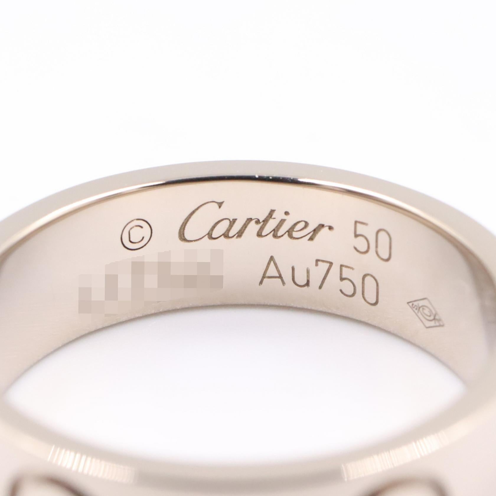 カルティエ ラブ Au750ホワイトゴールド リング 50号