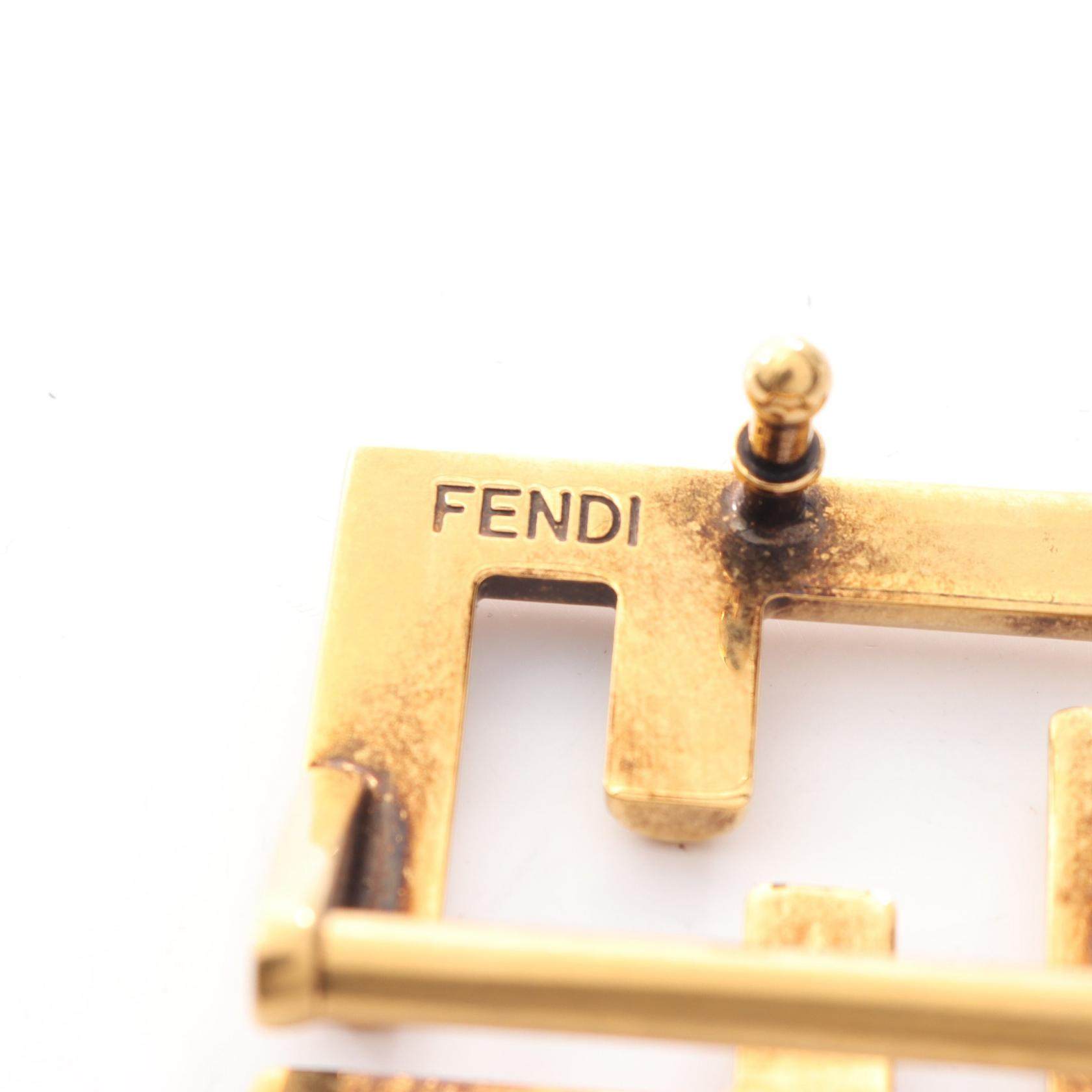 フェンディ FFロゴ リバーシブル レザーキャンバスベルト
