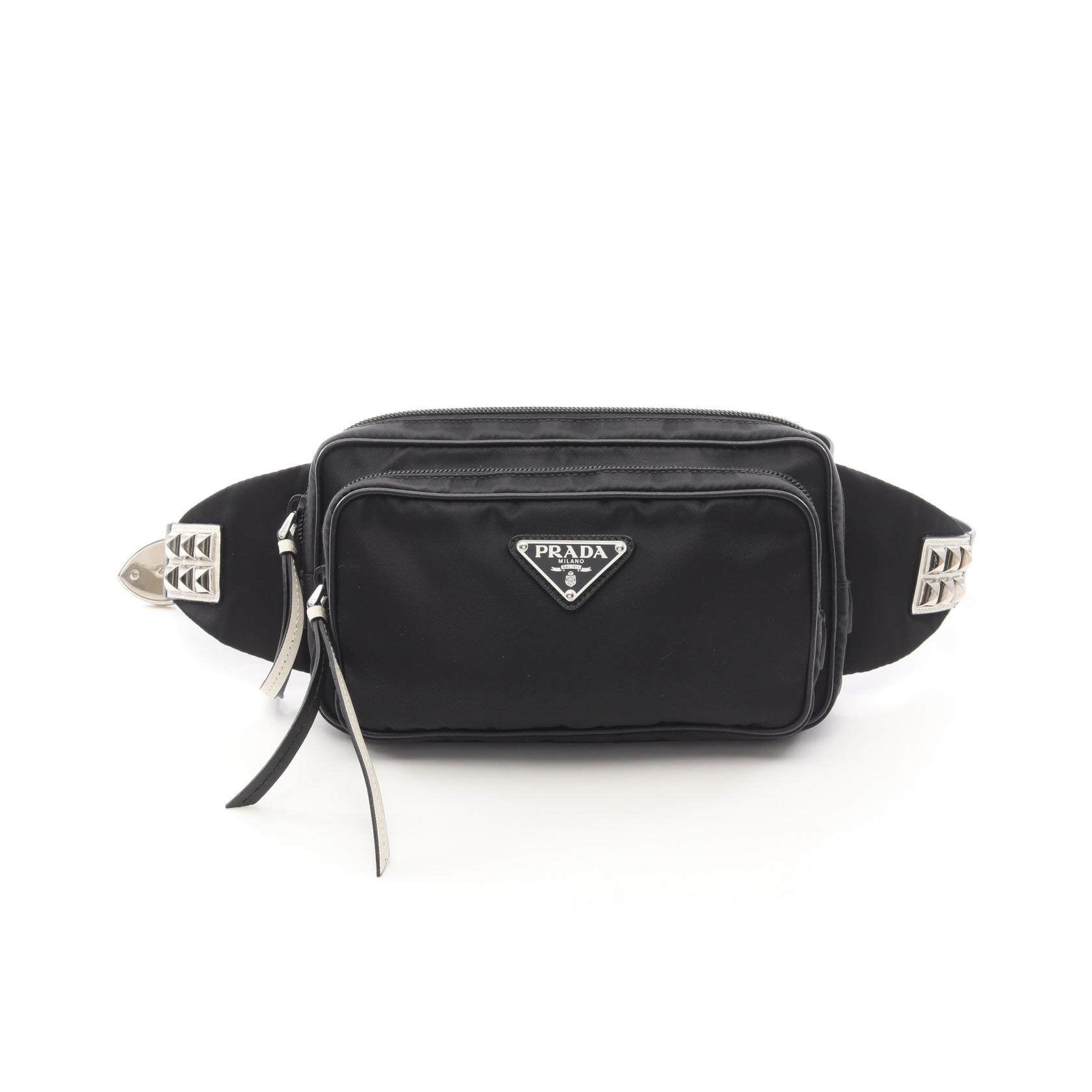 プラダ トライアングルロゴスタッズウエストバッグ