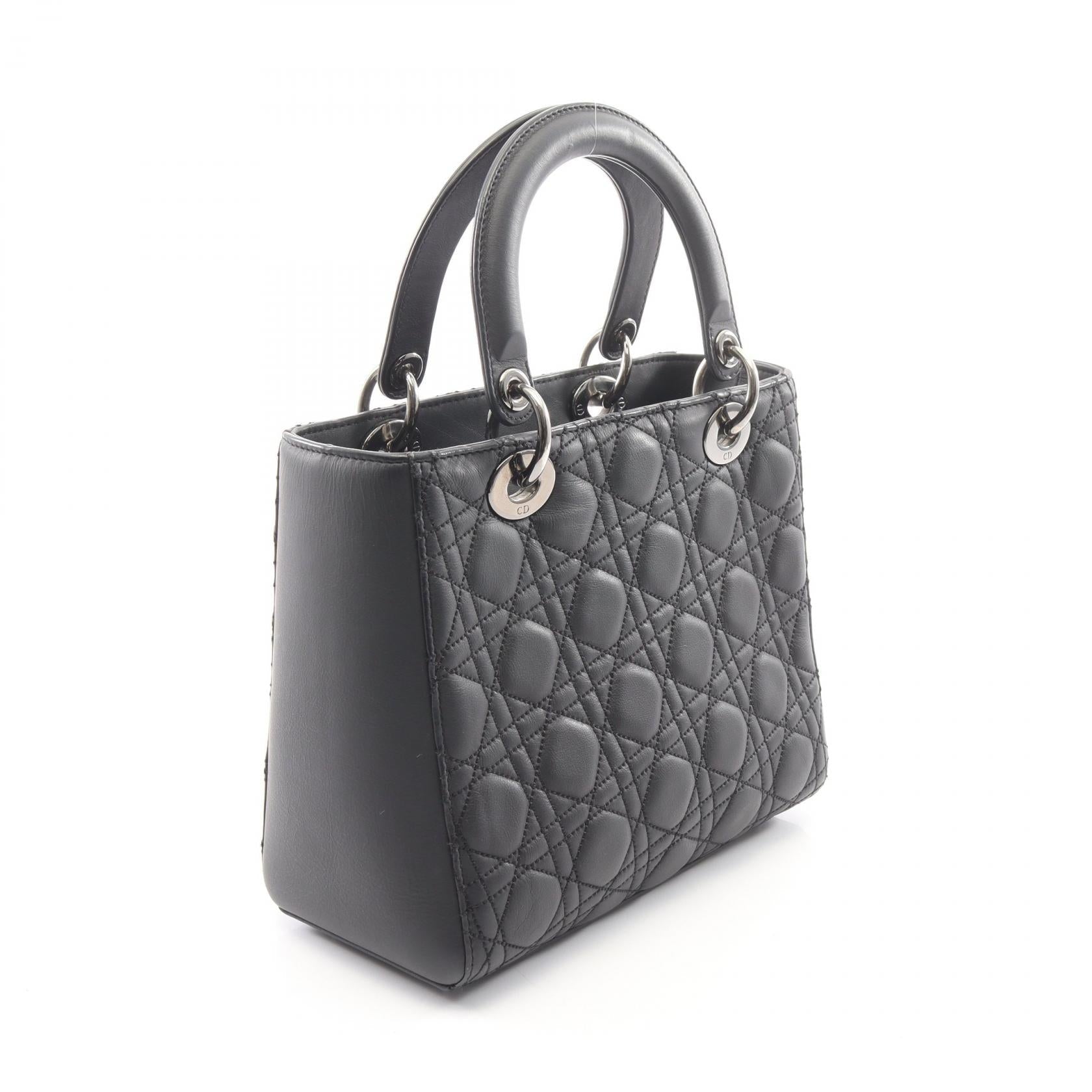 ディオール LADY DIOR レザーハンドバッグ