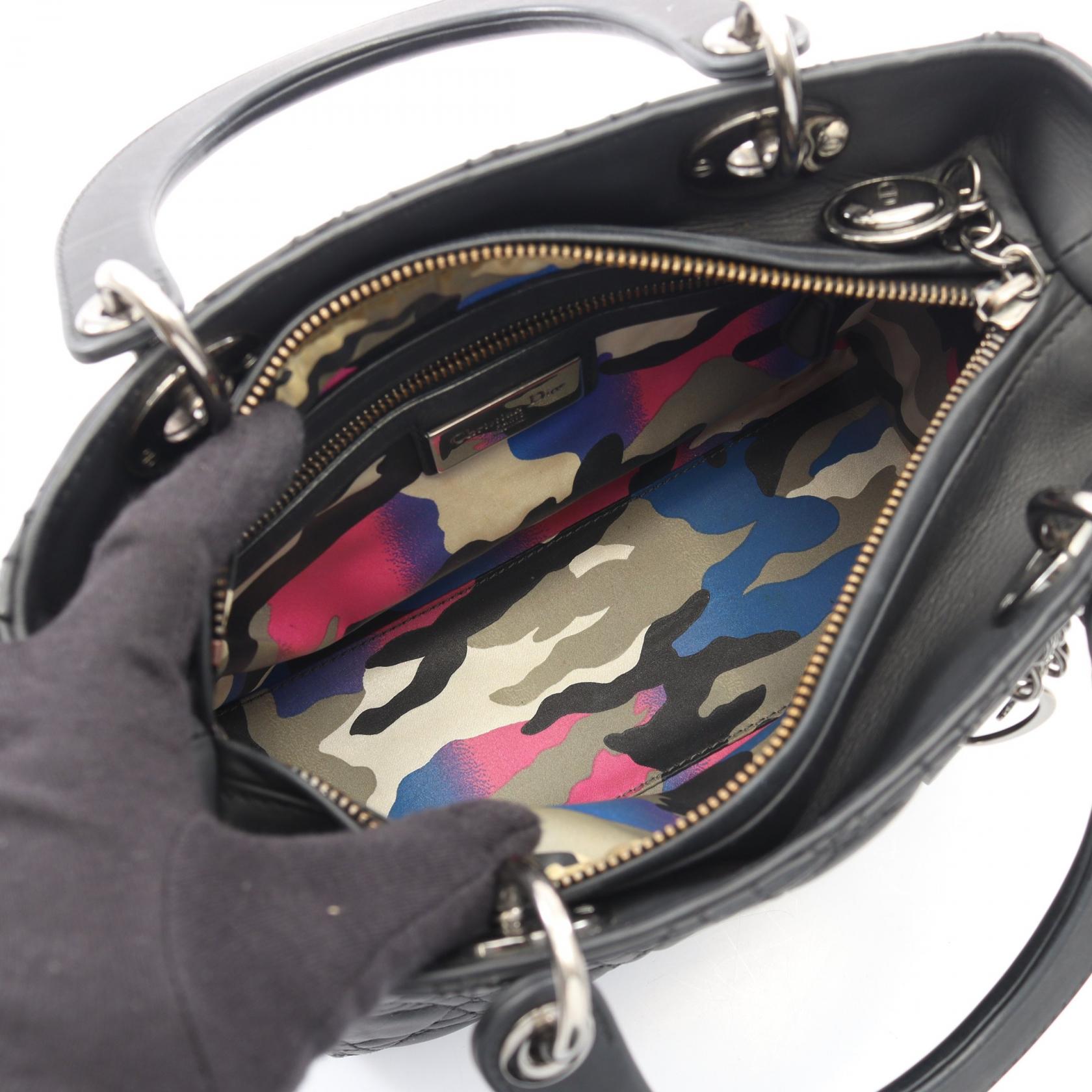 ディオール LADY DIOR レザーハンドバッグ