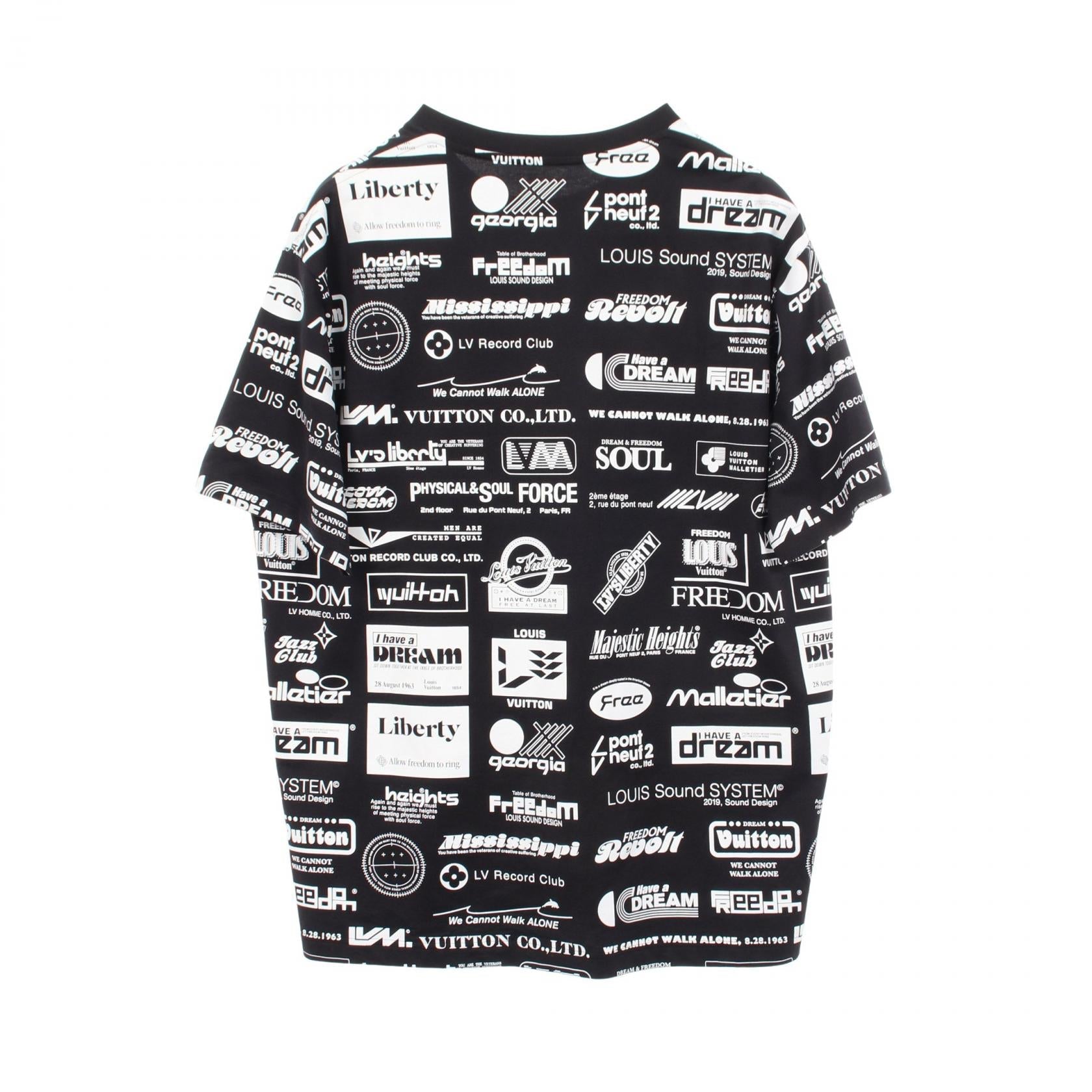 ルイヴィトン オールオーバーロゴプリンテッド コットン 半袖Tシャツ