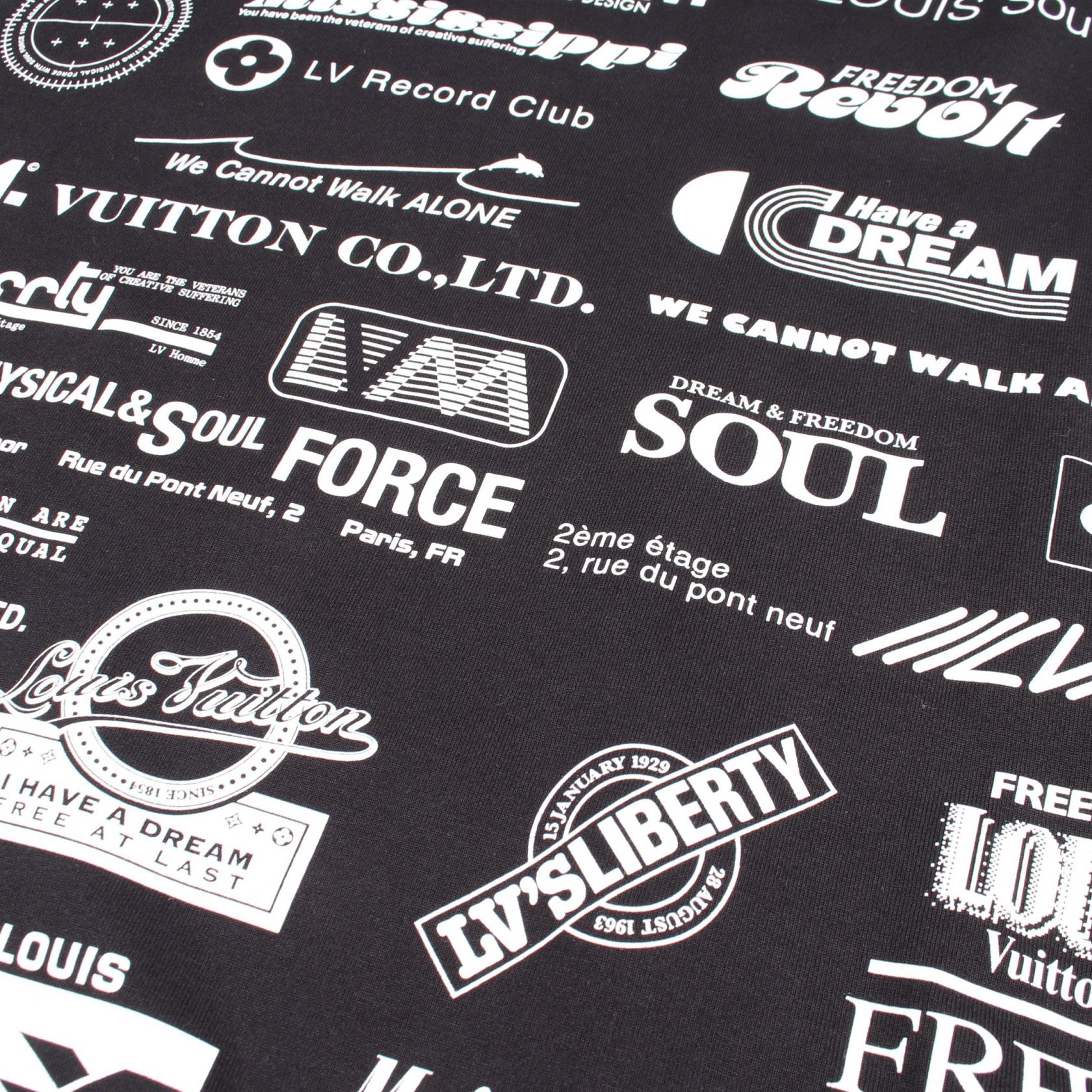 ルイヴィトン オールオーバーロゴプリンテッド コットン 半袖Tシャツ