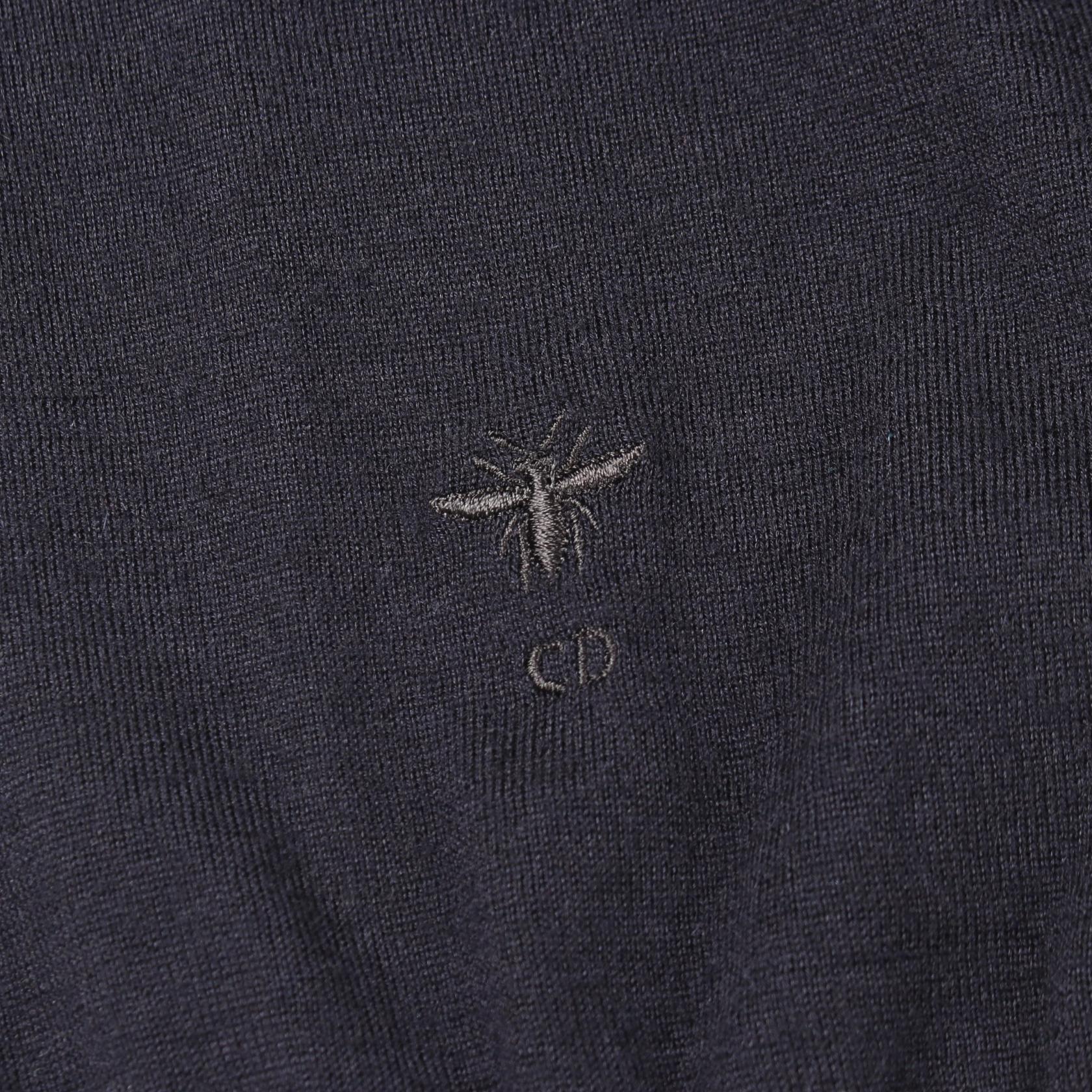 ディオール BEE刺繍 フリル 半袖ニットブラウス