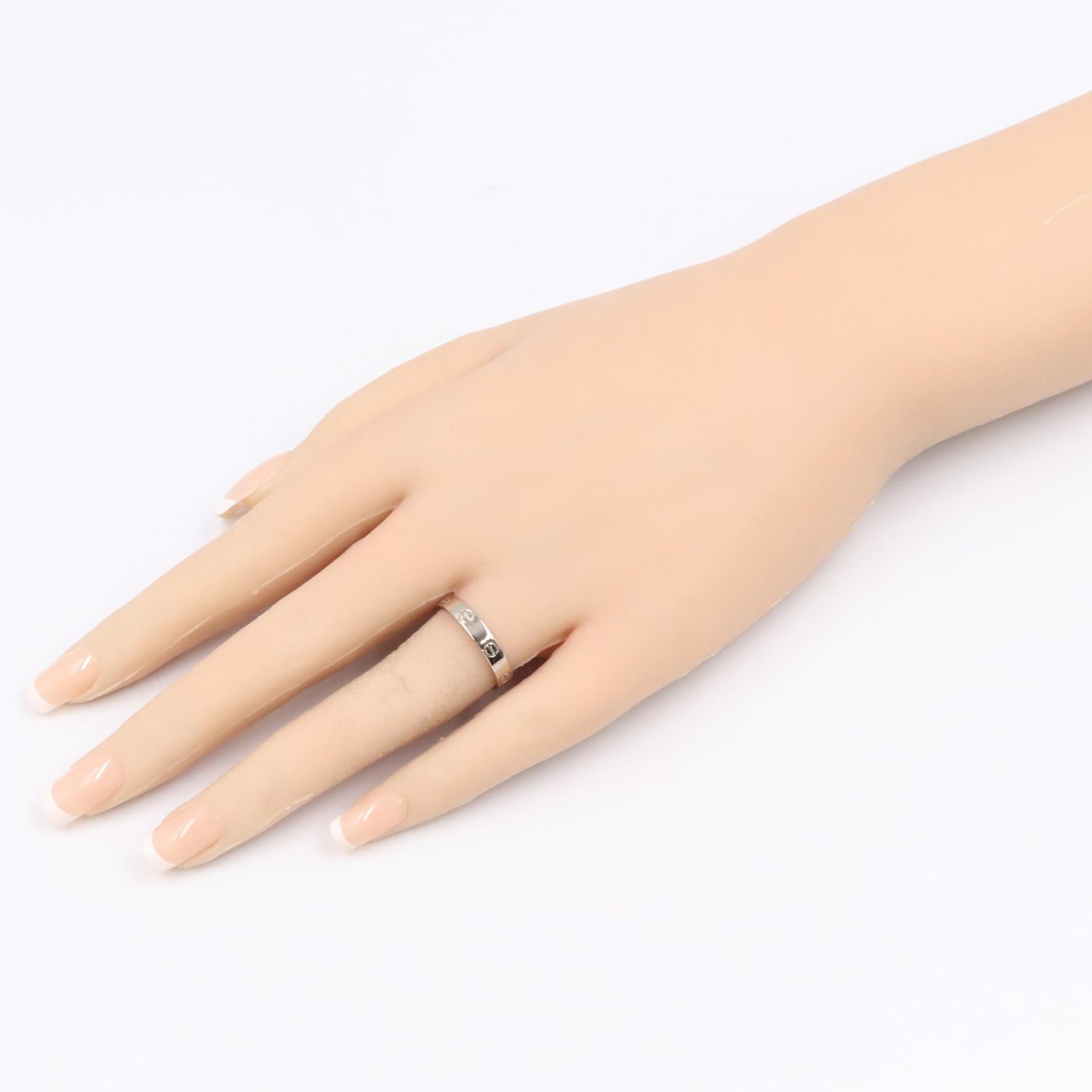 カルティエ ミニラブリング Au750ホワイトゴールド リング 15号