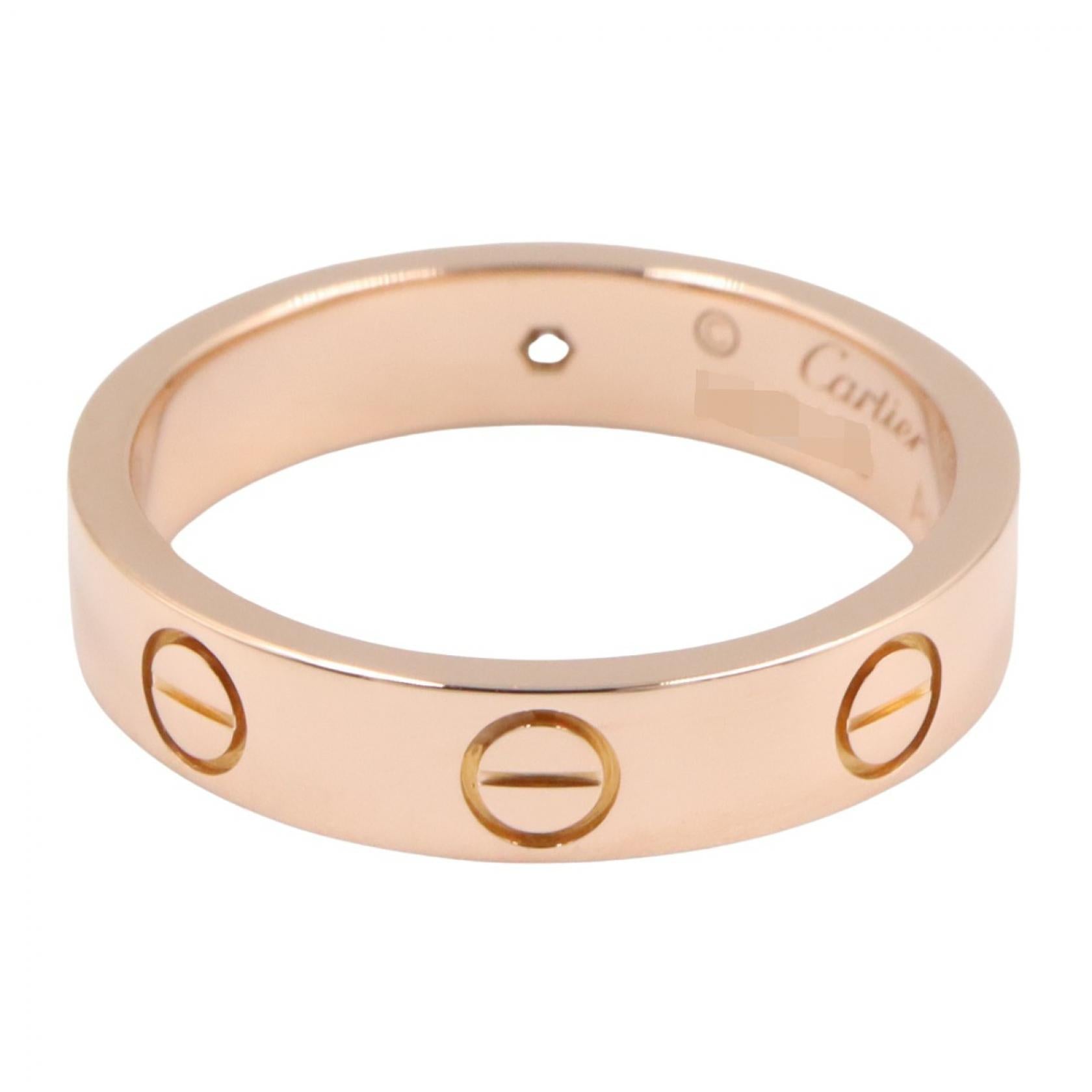 カルティエ ミニラブ K18ピンクゴールド ダイヤモンド リング