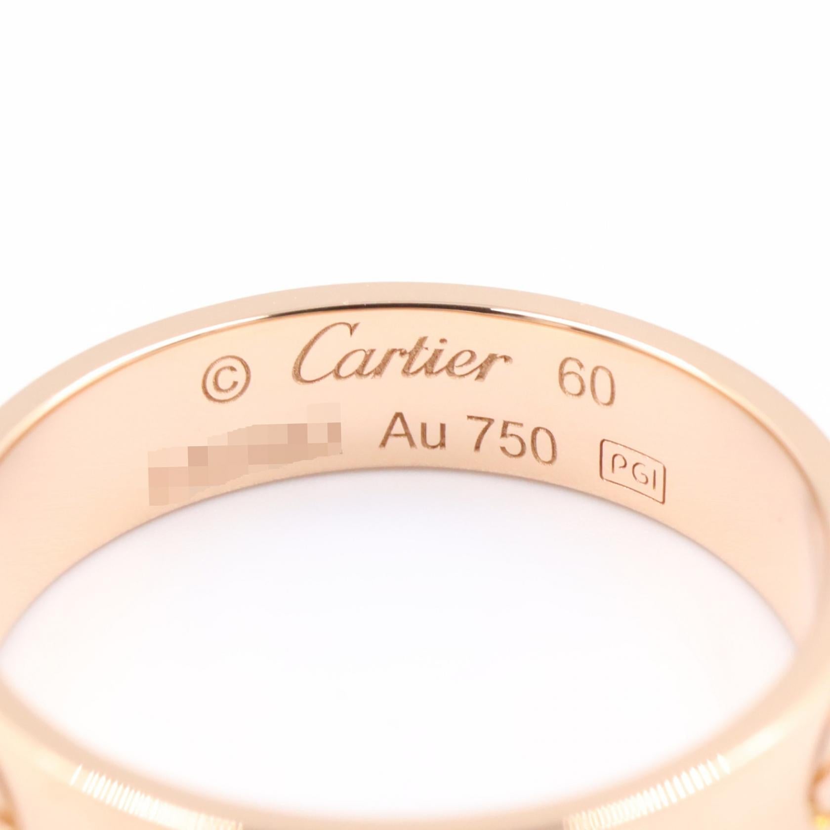 カルティエ ラブ Au750ピンクゴールド リング 60号