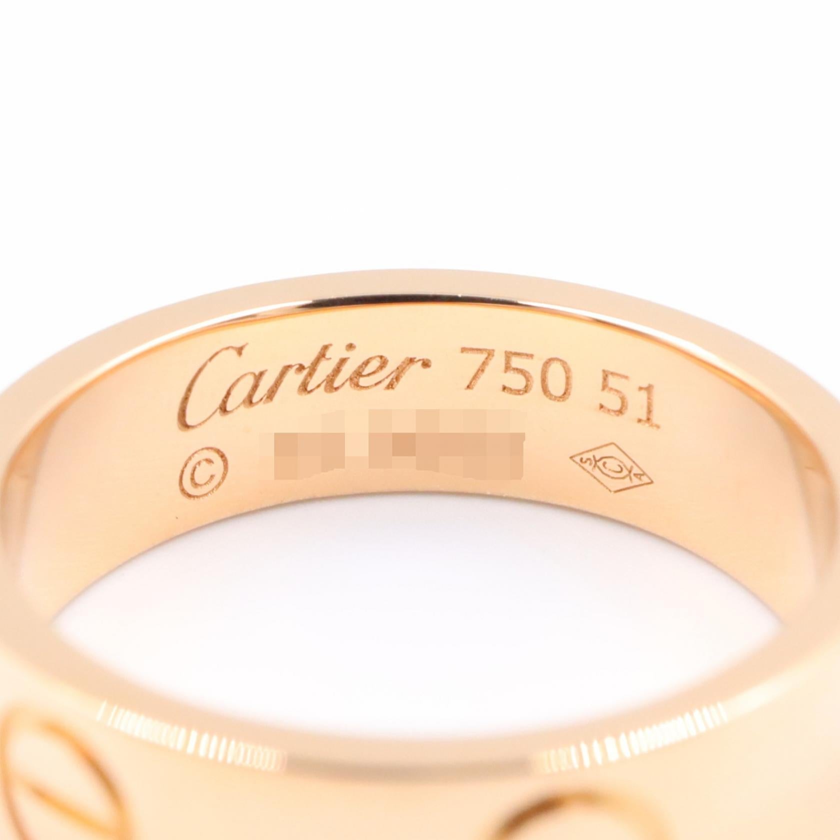 カルティエ ラブ Au750ピンクゴールド リング 51号