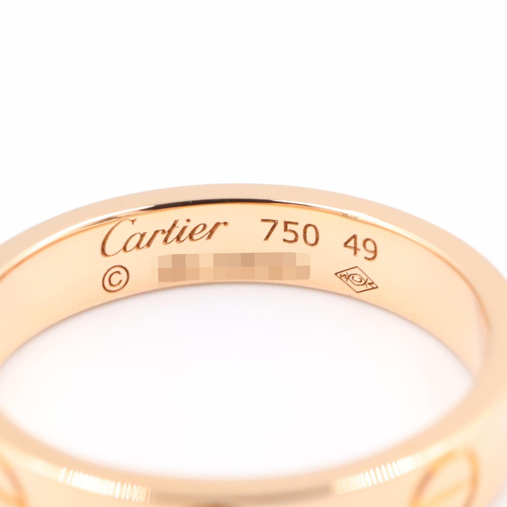 カルティエ ミニラブ Au750リング 49号