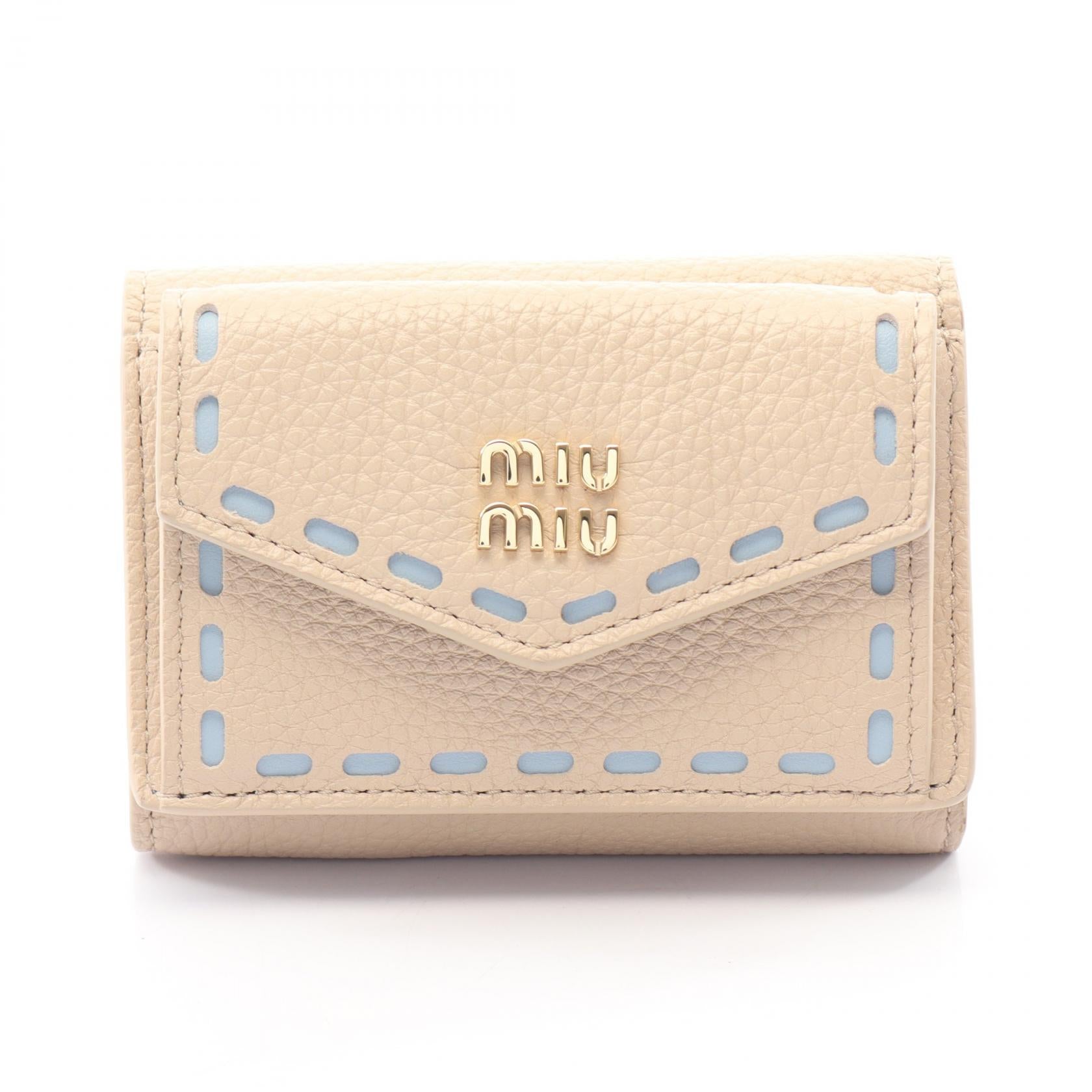 ミュウミュウ VITELLO PHENIX+SOFT 三つ折り財布