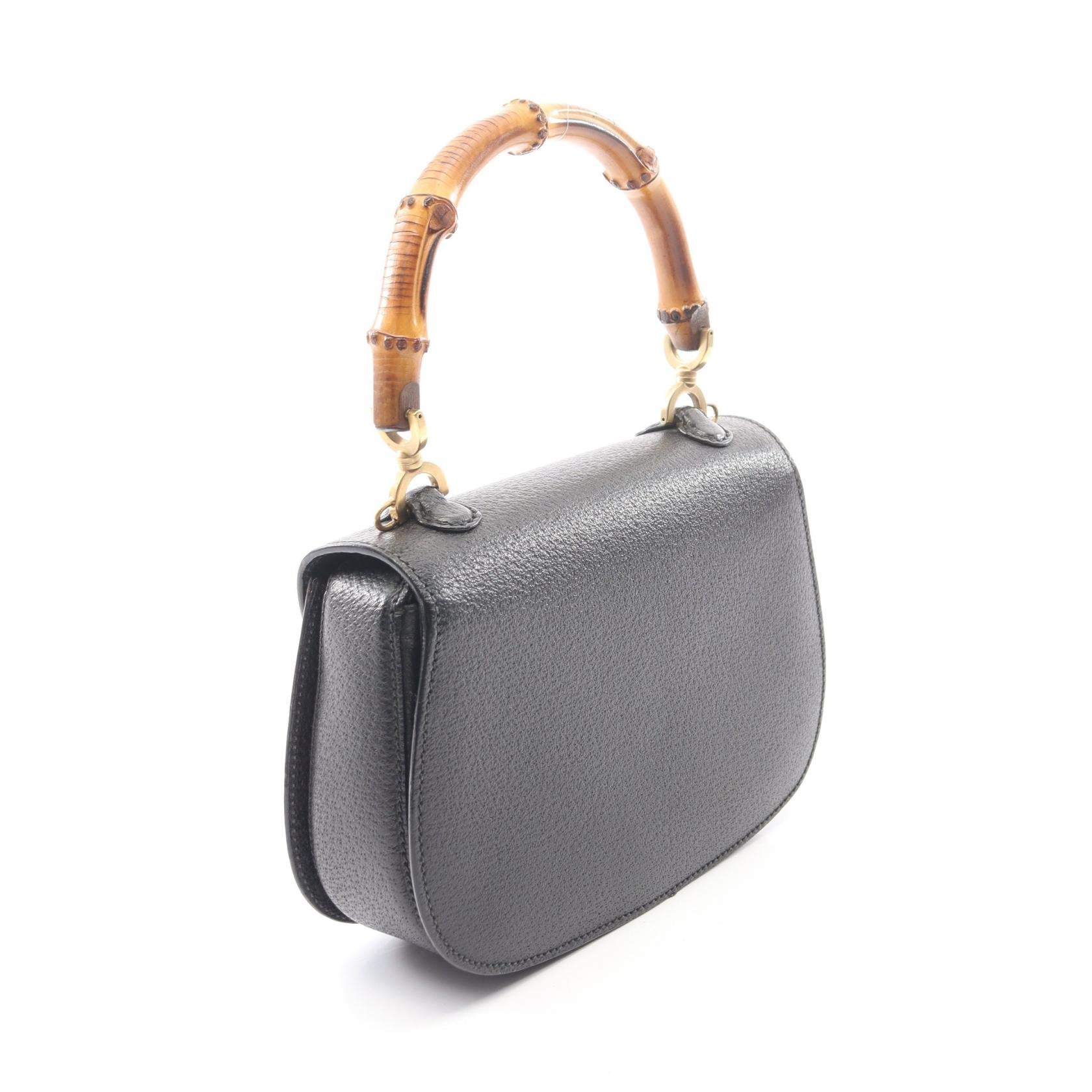 グッチ バンブー 2WAY レザーハンドバッグ