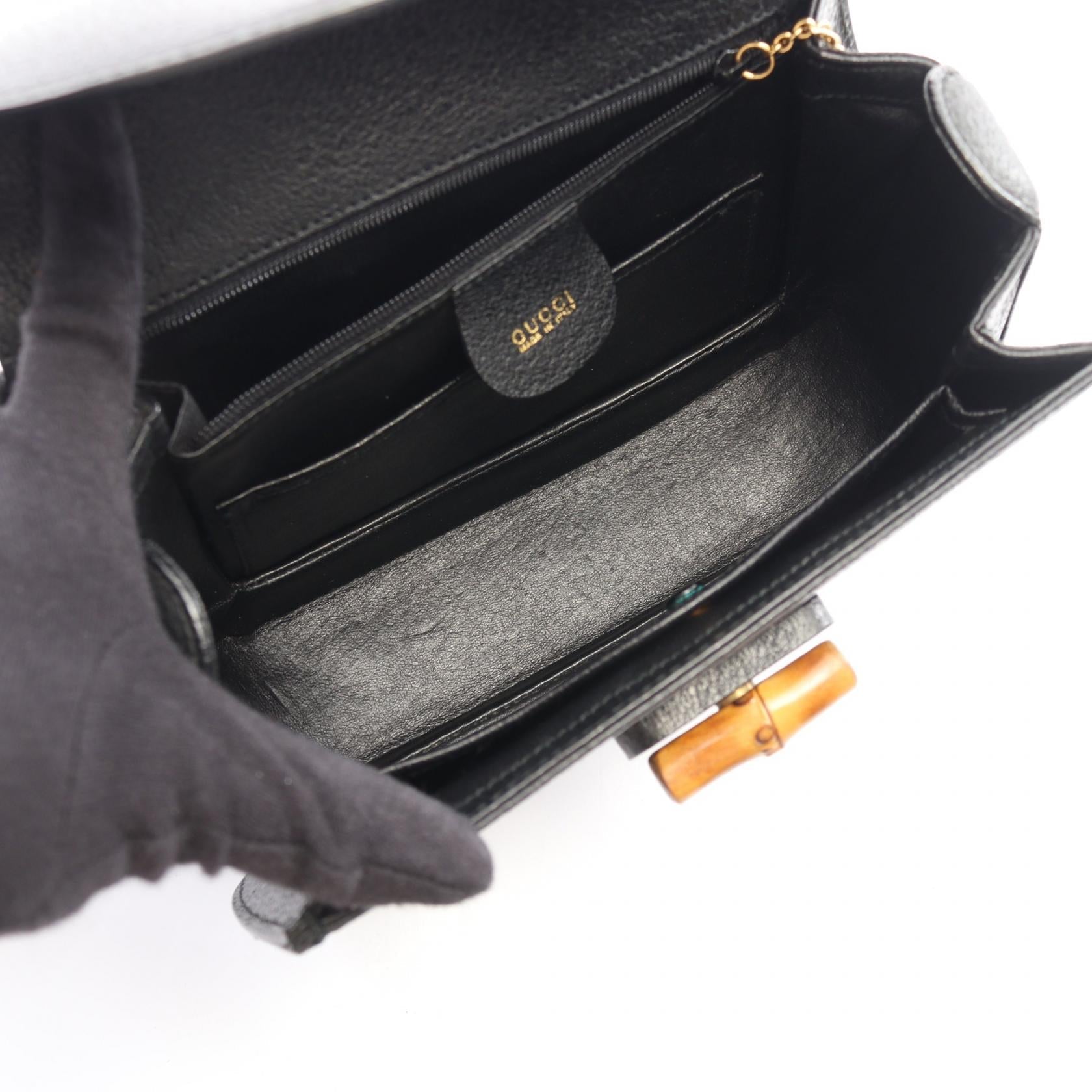 グッチ バンブー 2WAY レザーハンドバッグ