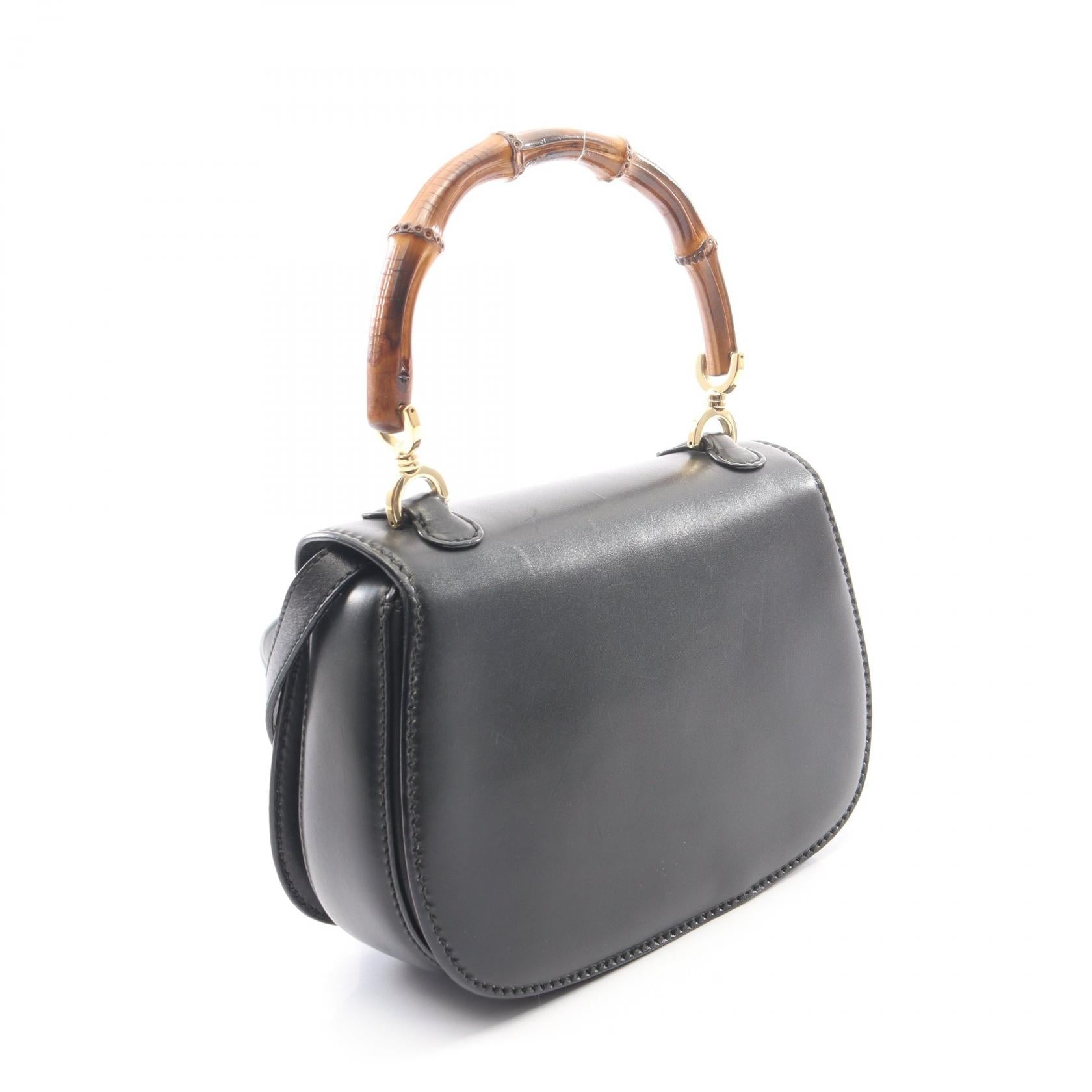 グッチ バンブー 2way レザーハンドバッグ