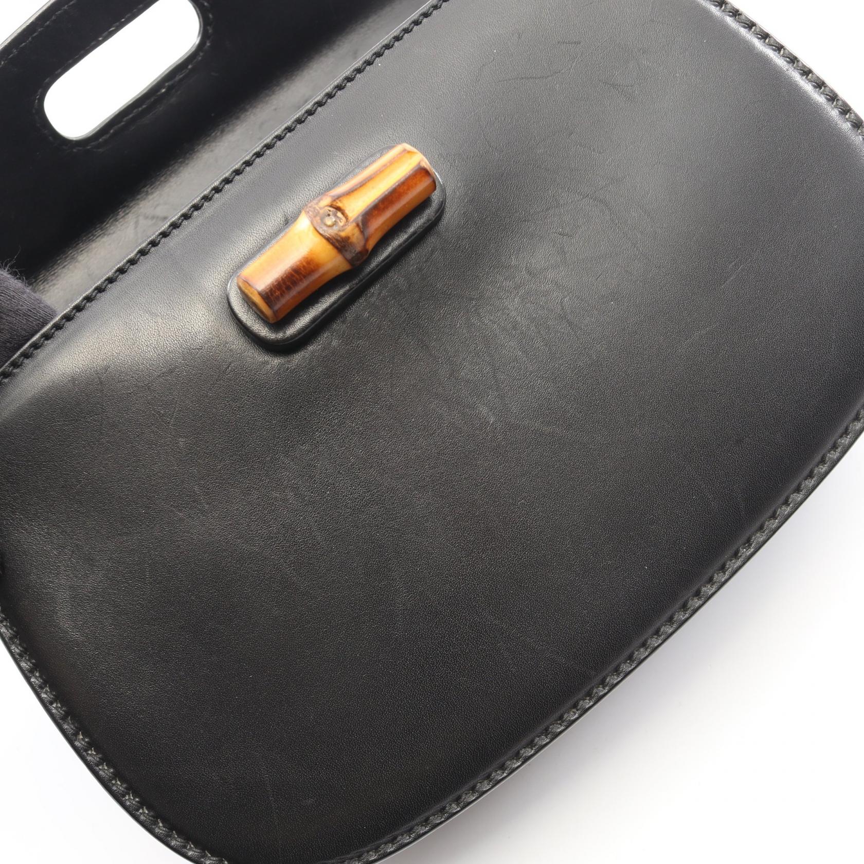 グッチ バンブー 2way レザーハンドバッグ