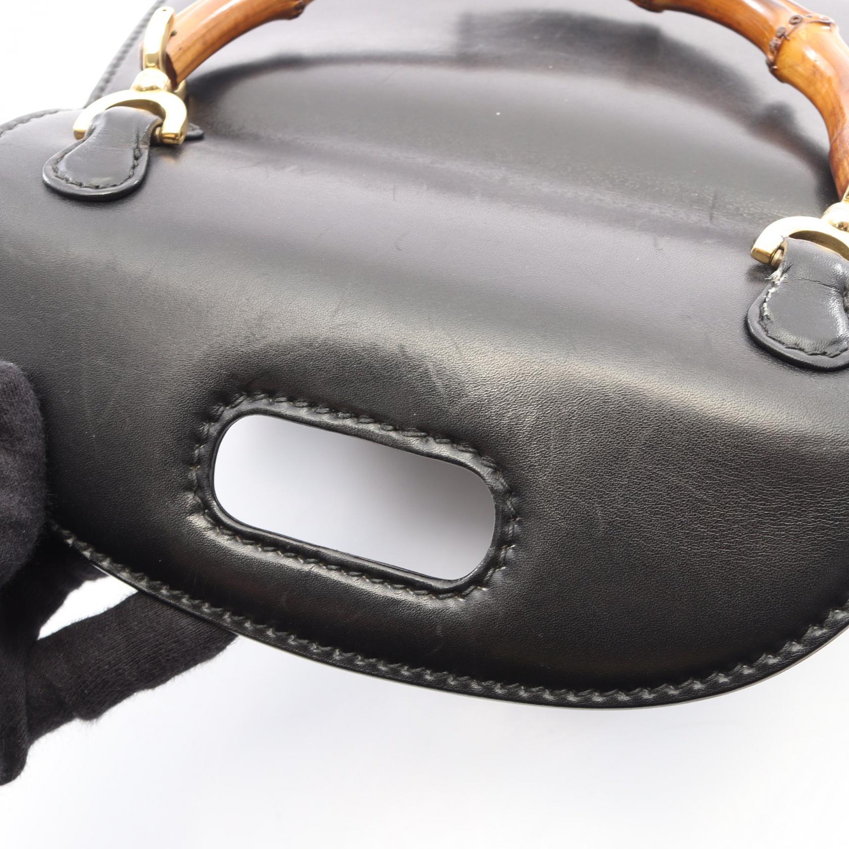 グッチ バンブー 2way レザーハンドバッグ