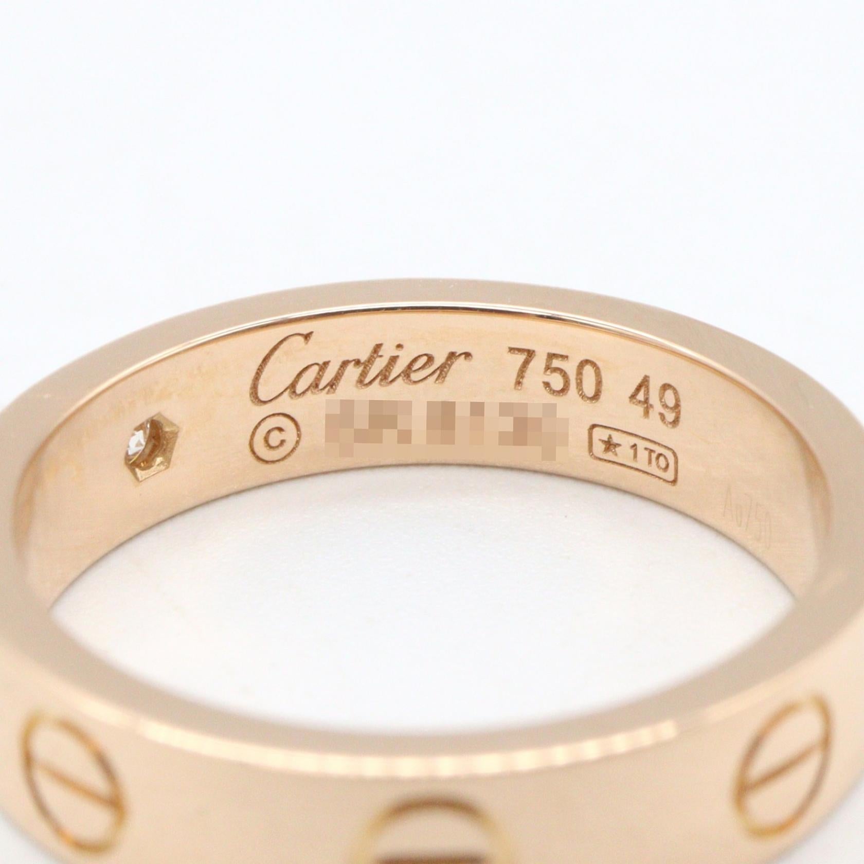 カルティエ ミニラブリング K18PG ダイヤモンド リング