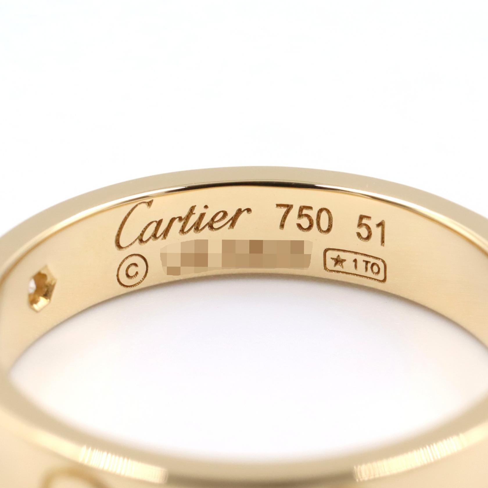カルティエ ミニラブ Au750 ダイヤモンドリング 51号