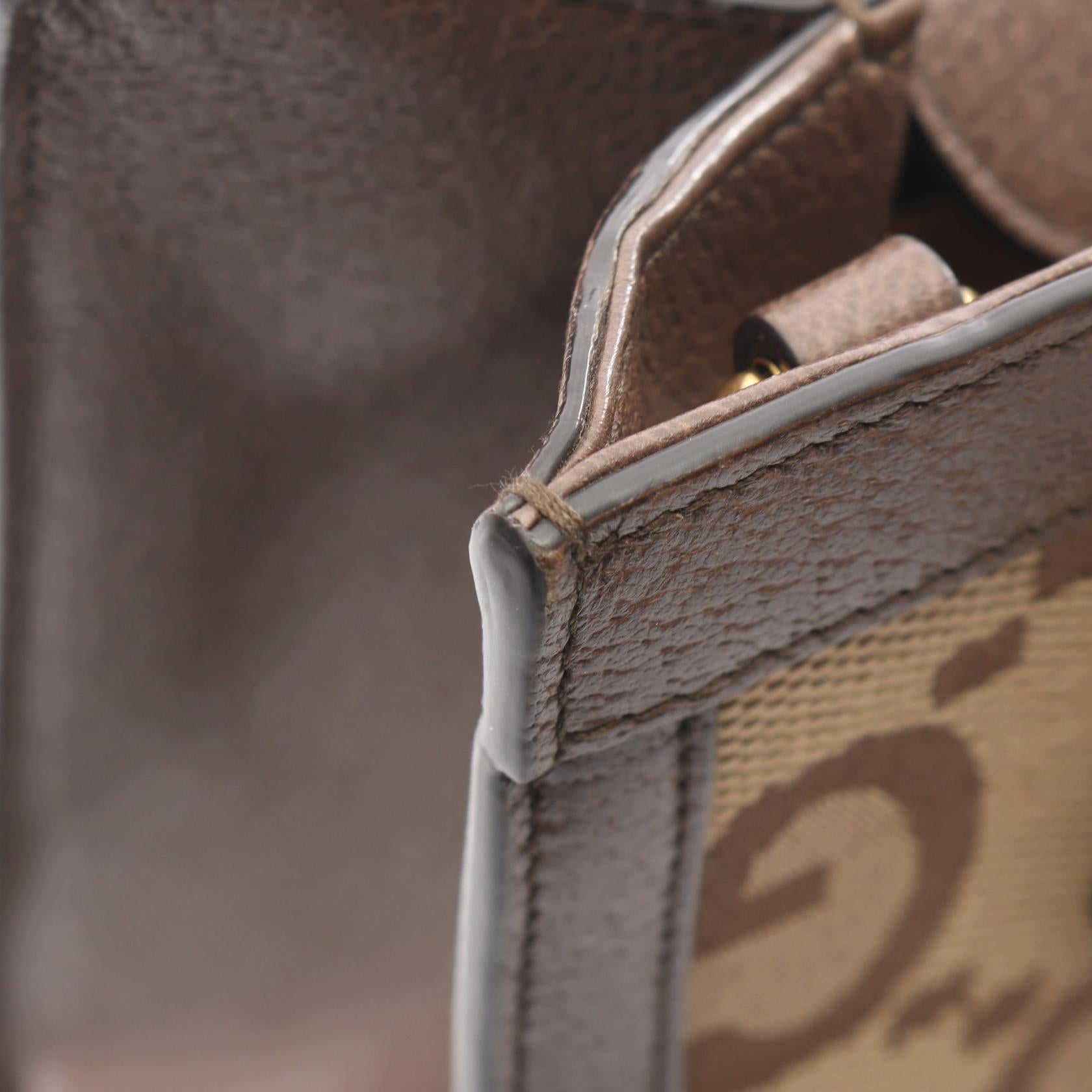 グッチ ダイアナ ジャンボGG キャンバス レザー2wayハンドバッグ