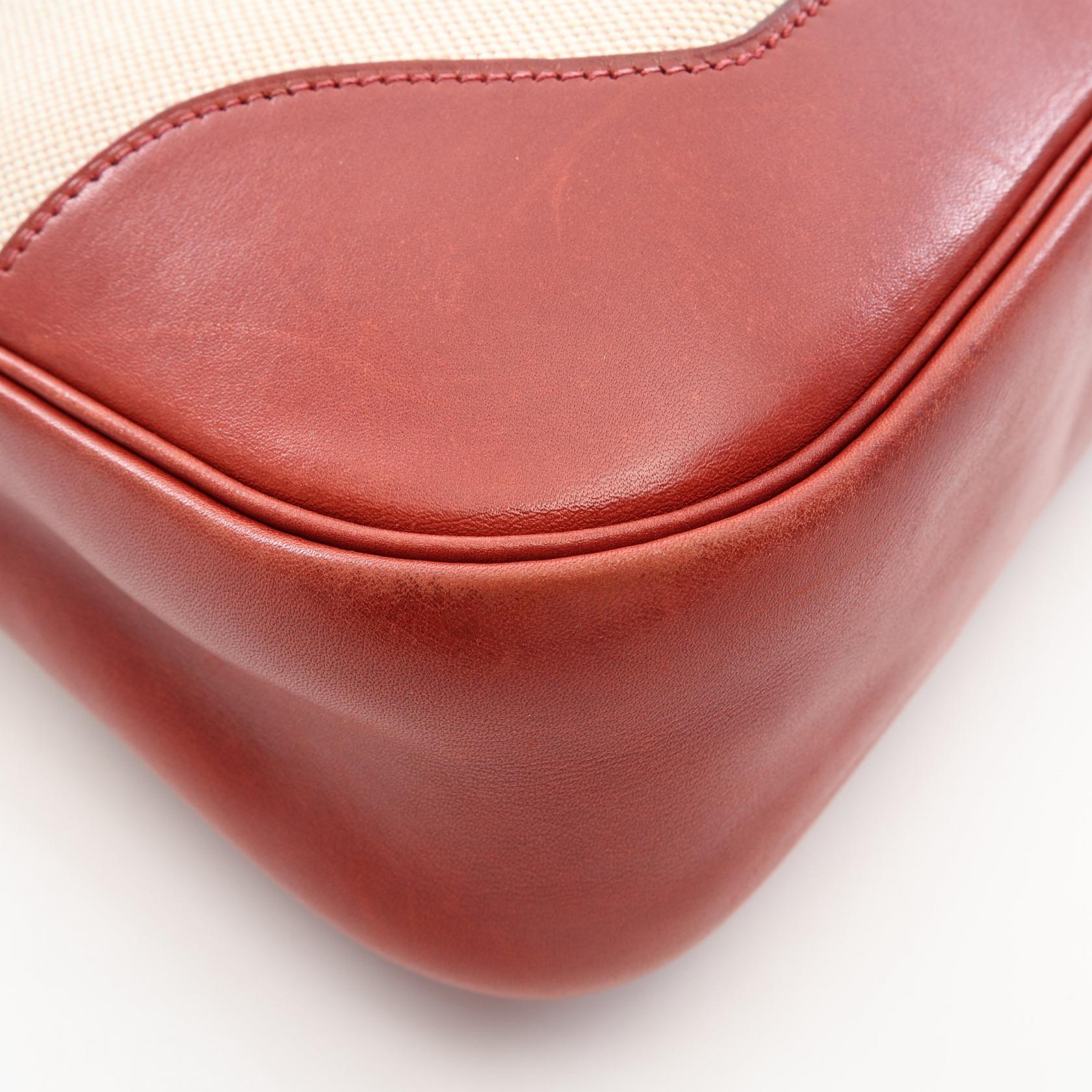 エルメス トリム31 トワルアッシュ レザー ショルダーバッグ