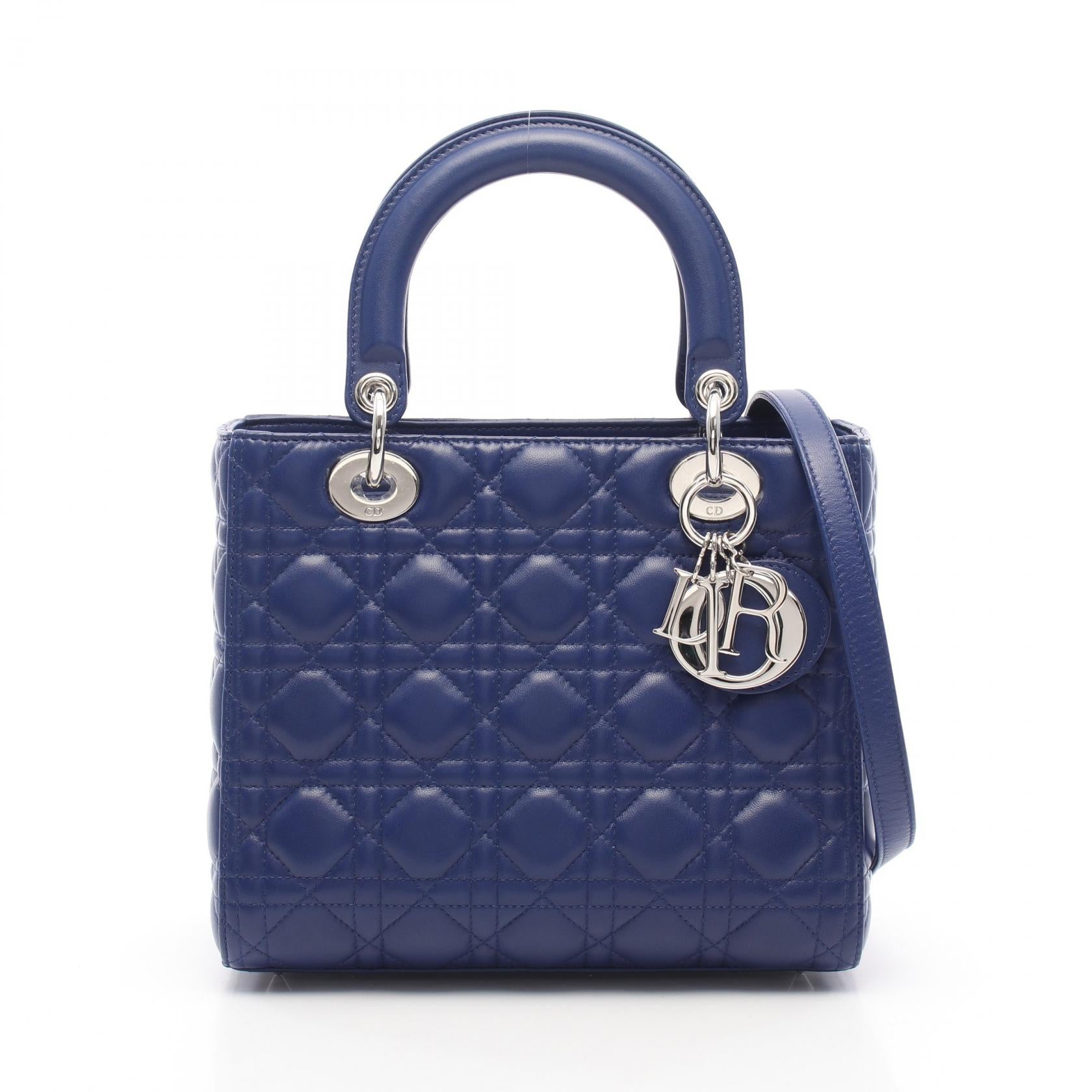 ディオール LADY DIOR レザー ハンドバッグ