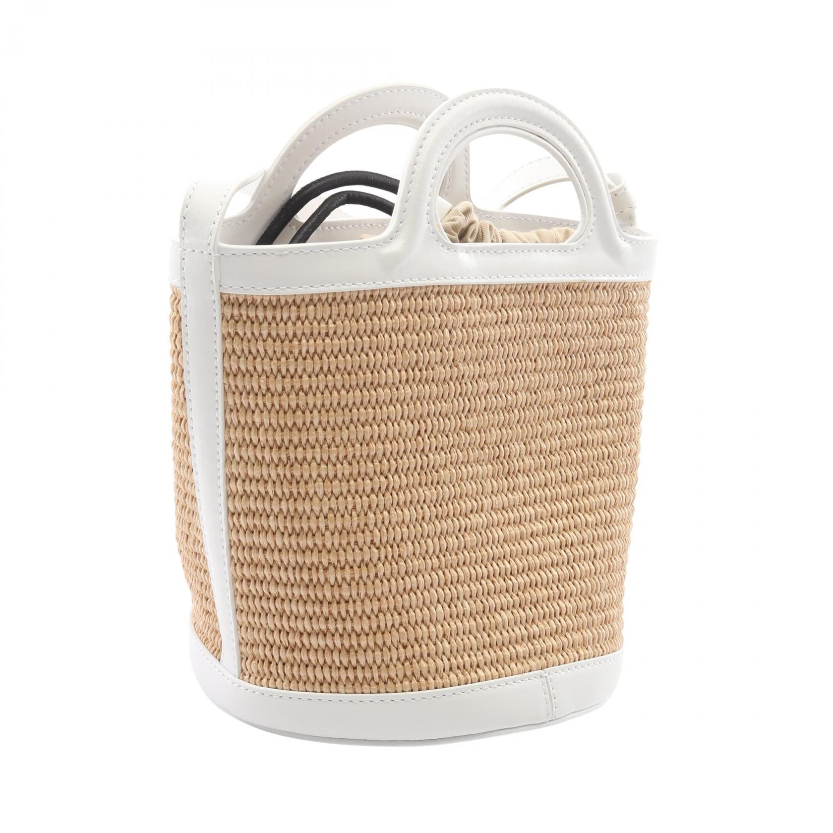 マルニ TROPICALIA BASKET BAG SMALL ナイロン レザー コットン 2wayバッグ