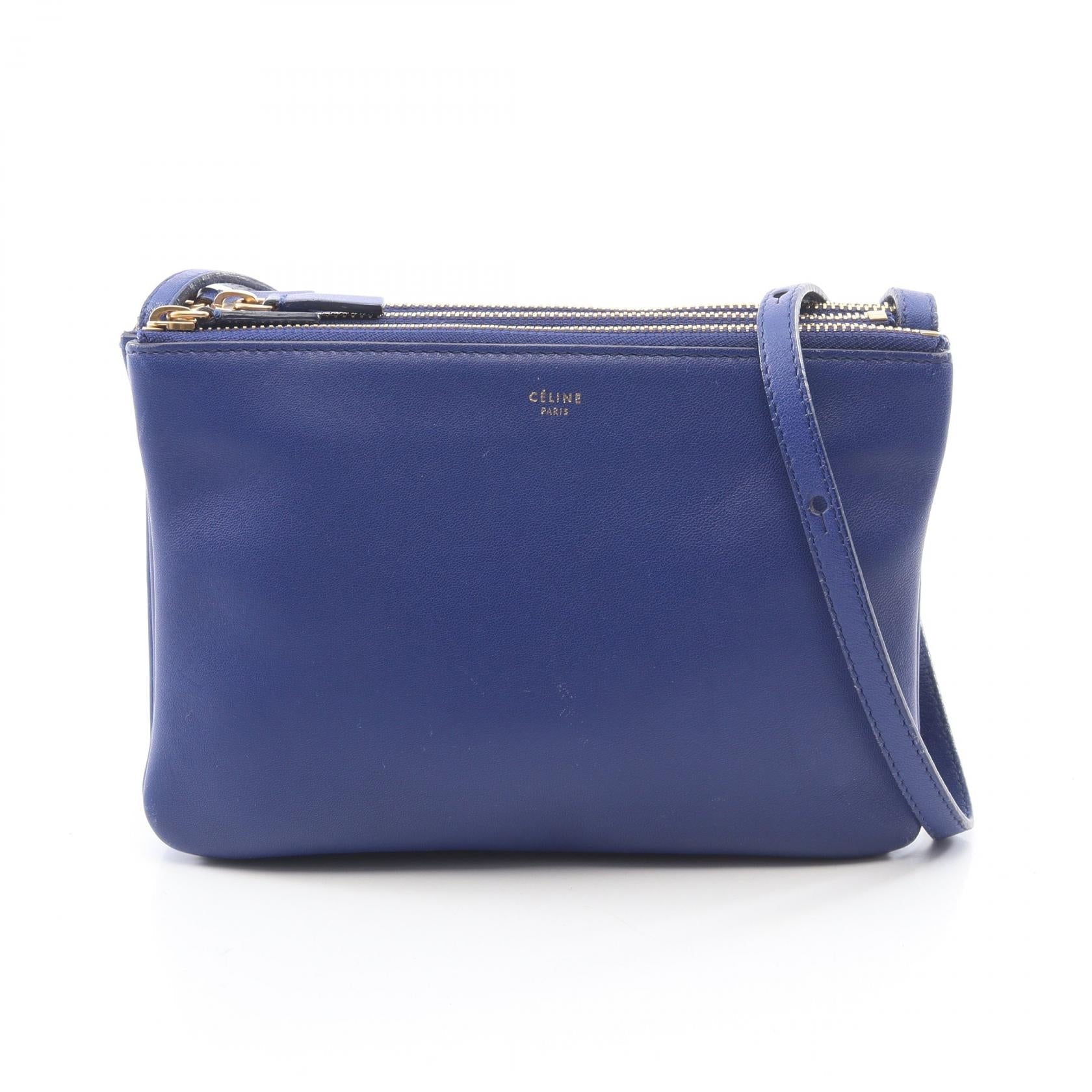 セリーヌ TRIO SMALL レザーショルダーバッグ