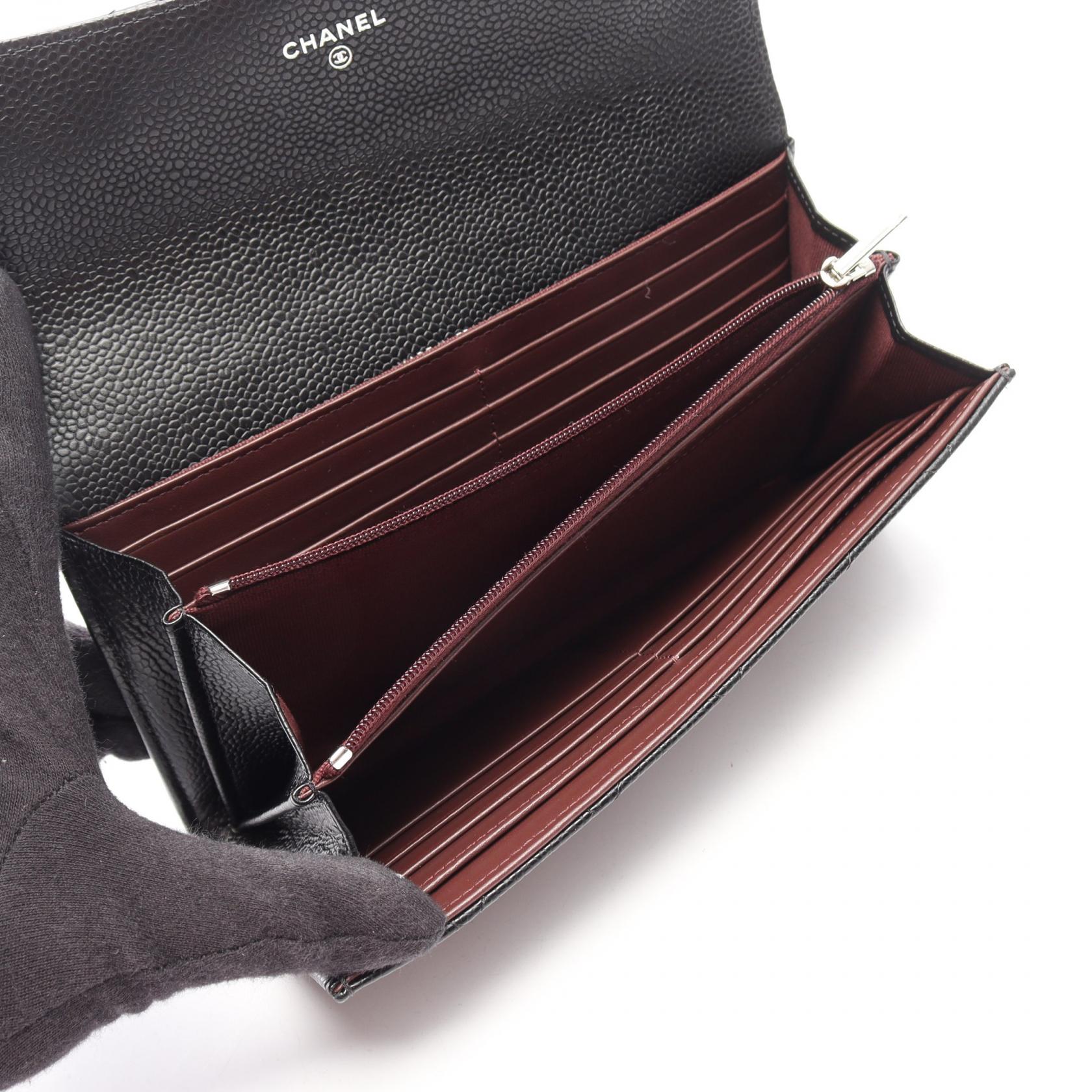 シャネル クラシックロングフラップウォレット レザー長財布