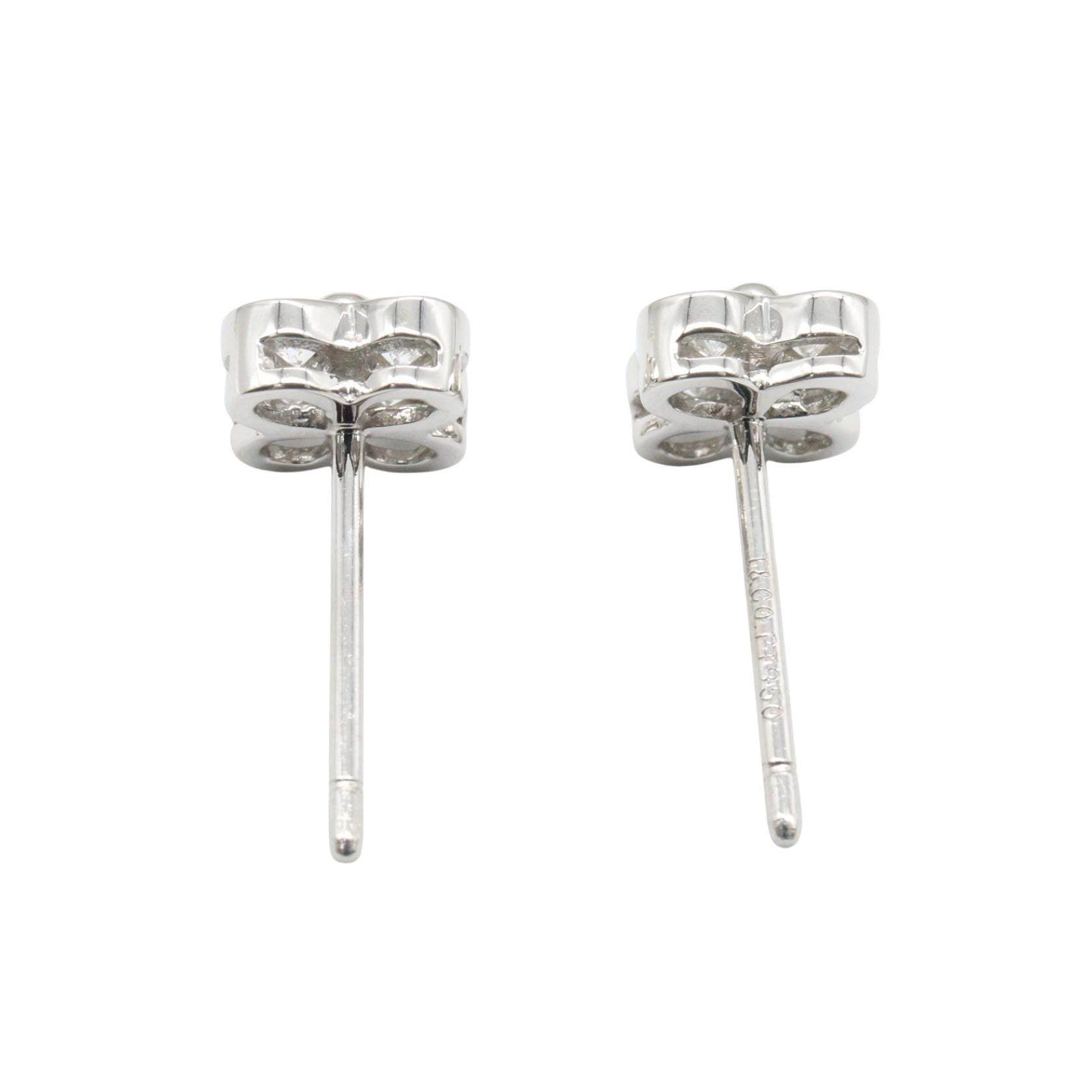 ティファニー ベゼルセット Pt950プラチナ ダイヤモンド ピアス