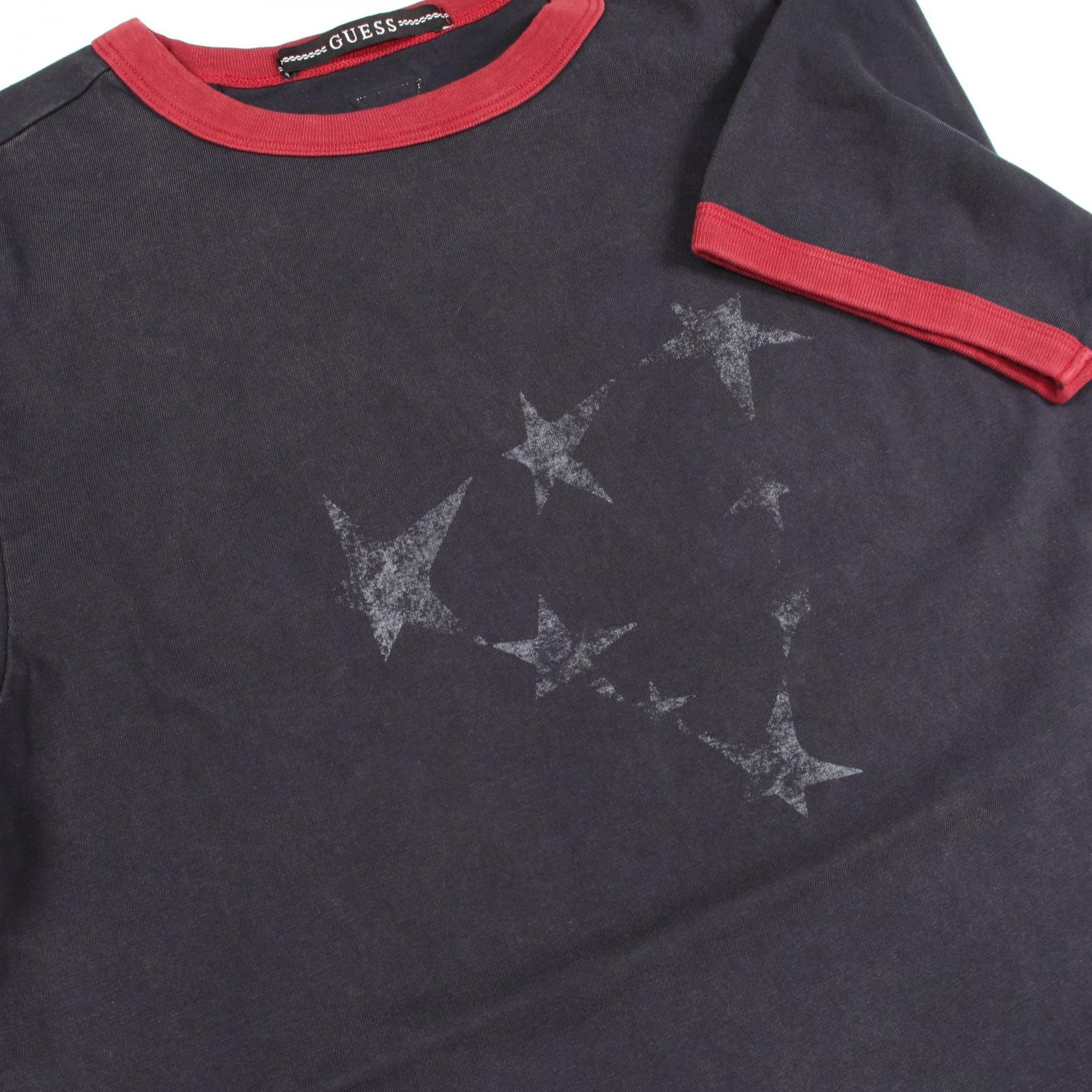 ゲス スターグラフィックロゴ コットン半袖Tシャツ