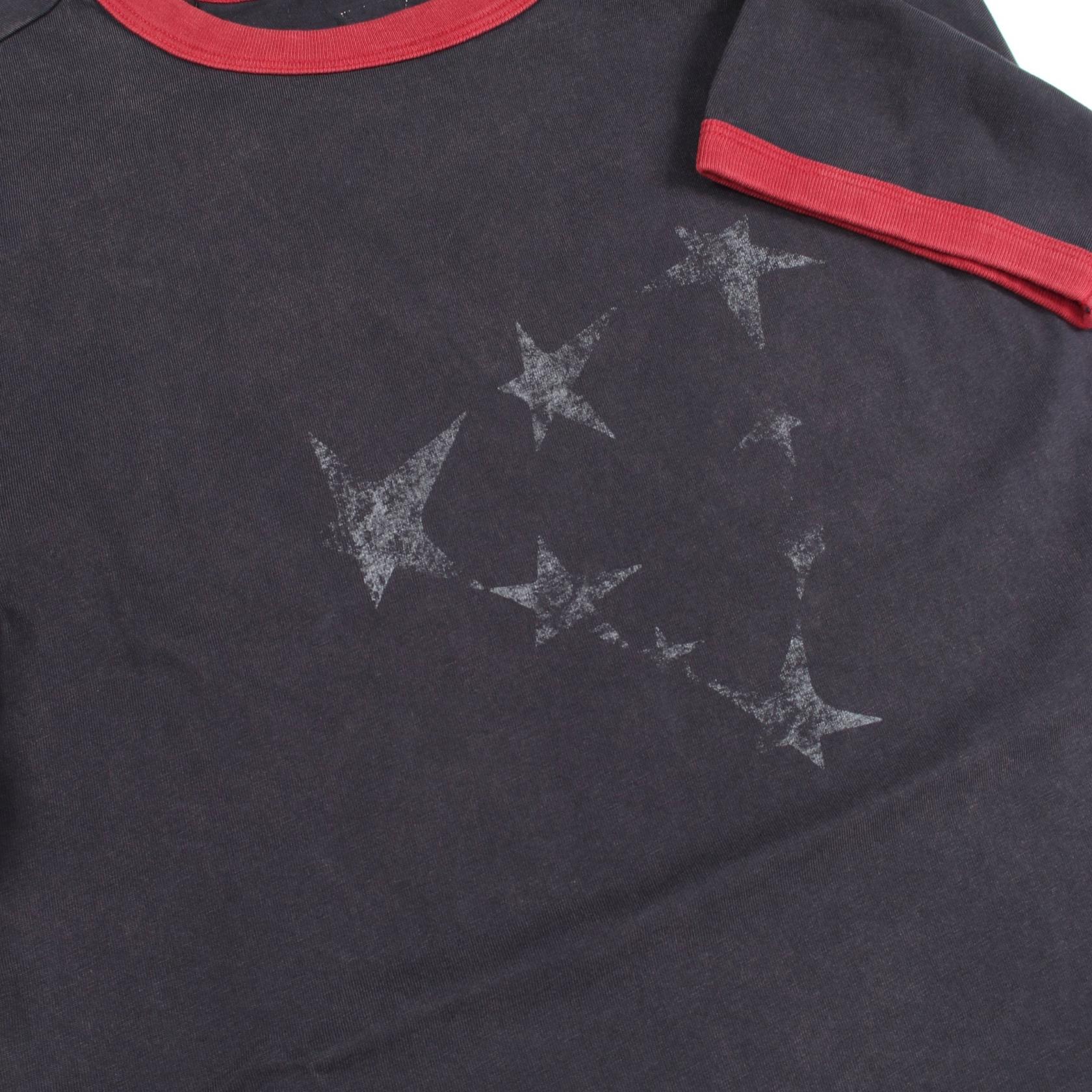 ゲス スターグラフィックロゴ コットン半袖Tシャツ