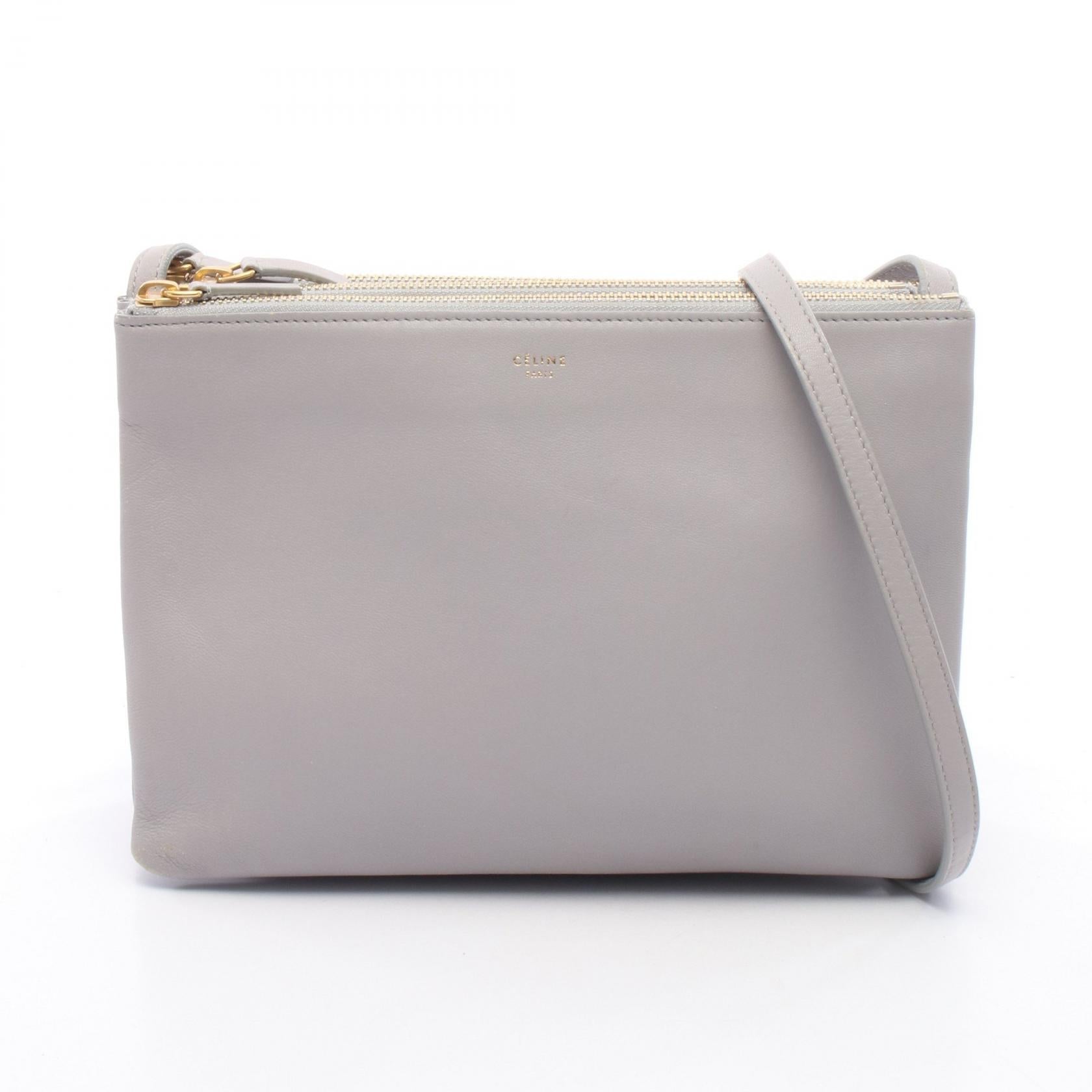 セリーヌ TRIO LARGE レザーショルダーバッグ