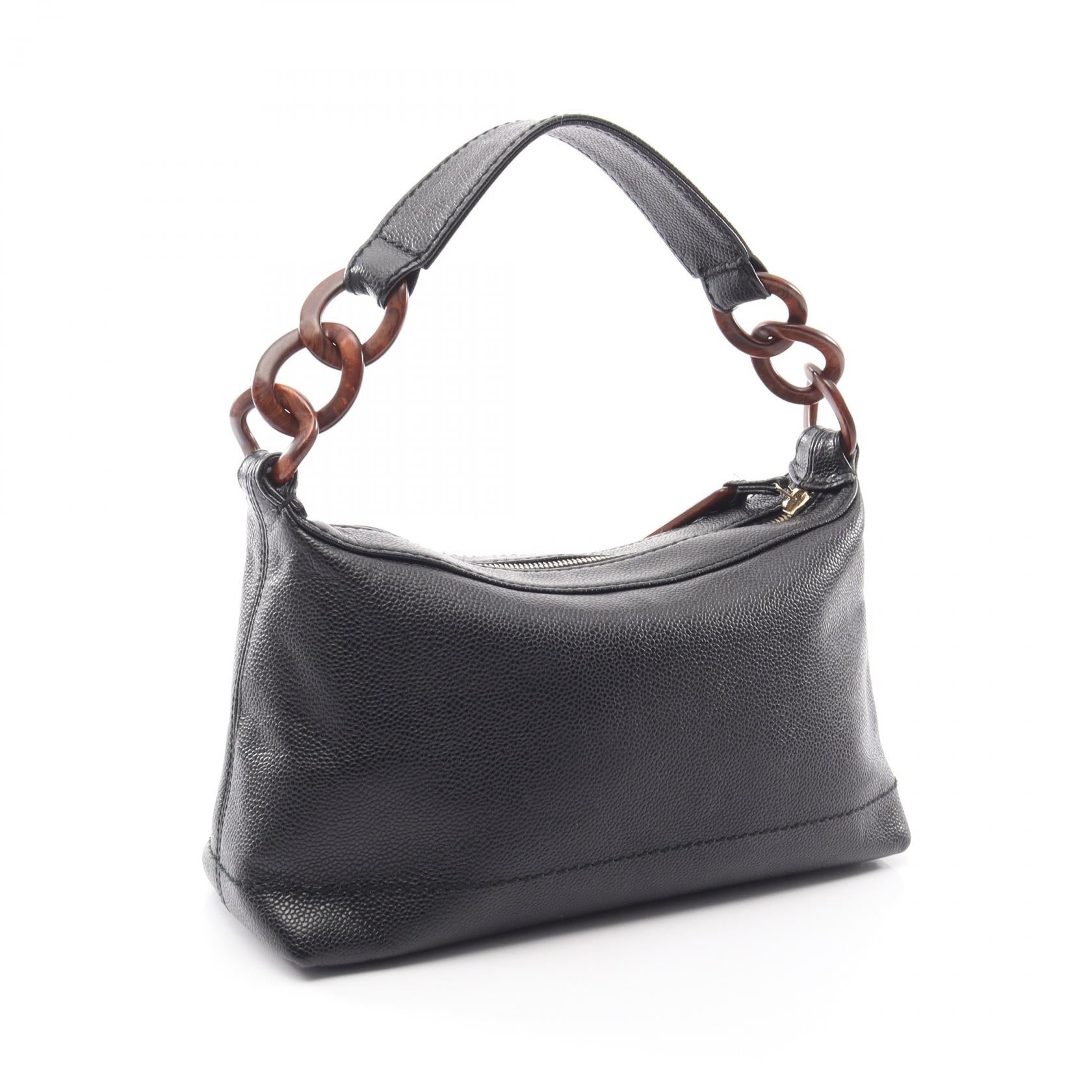 シャネル ココマーク キャビアスキン ショルダーバッグ