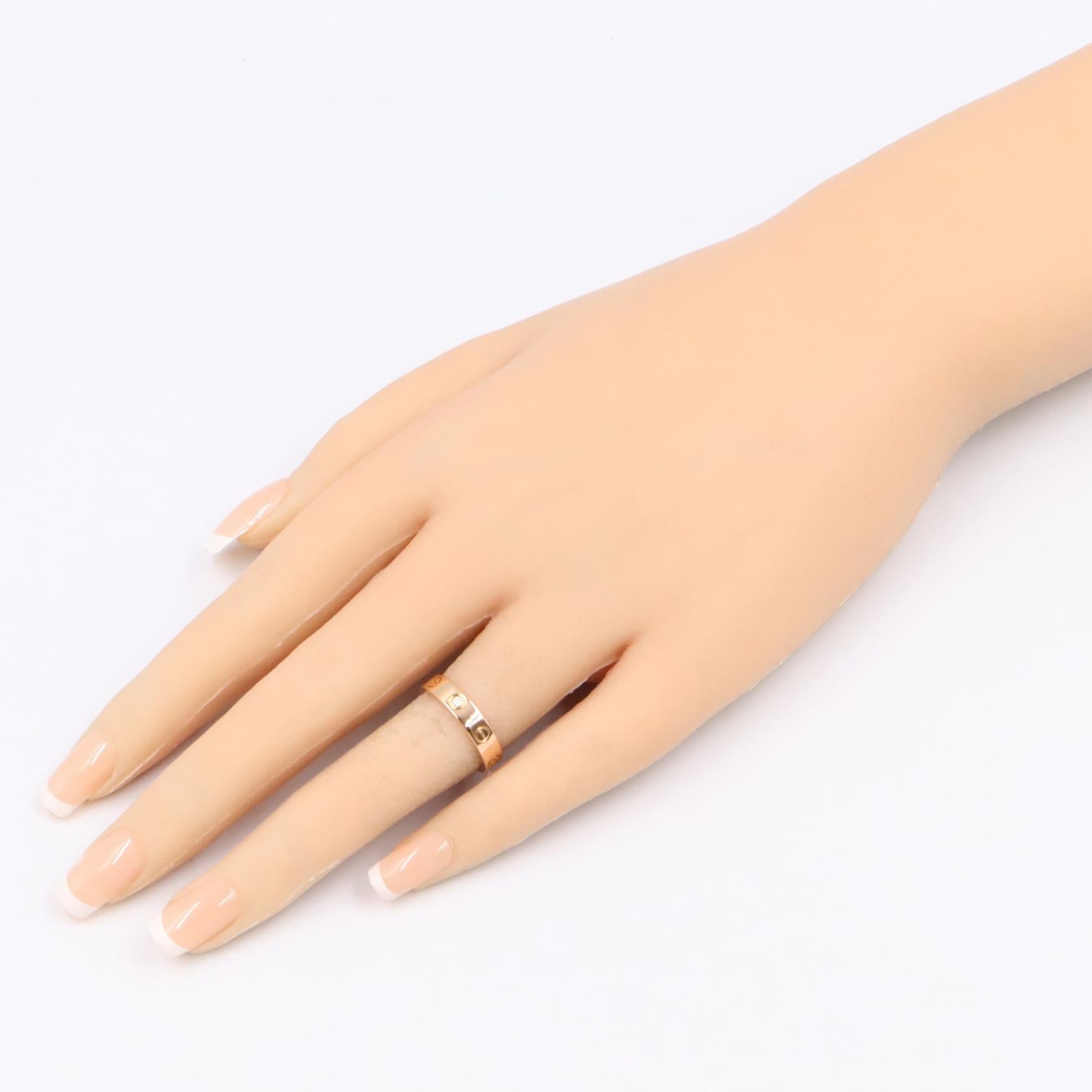 カルティエ ミニラブリング Au750 ダイヤモンドリング 49号
