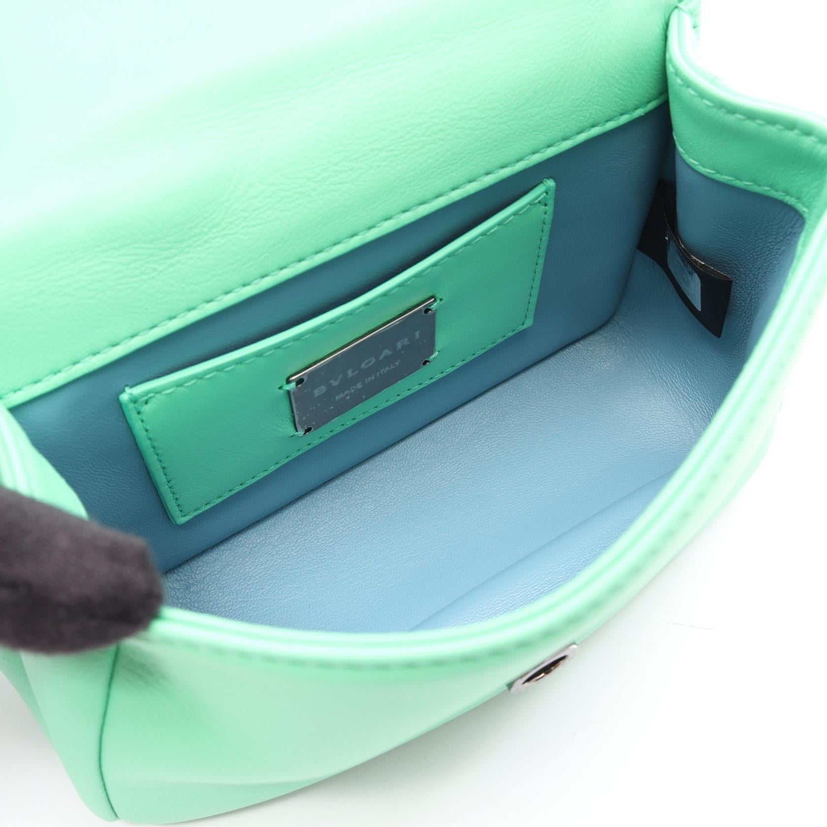 ブルガリ セルペンティ カボション レザー2WAYハンドバッグ