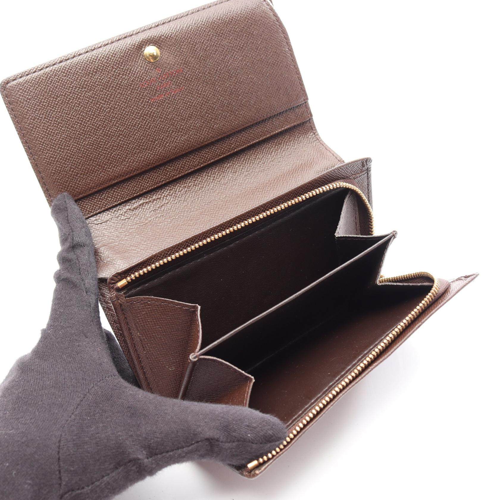ルイヴィトン ポルトフォイユポルトモネビエトレゾール ダミエエベヌ 財布
