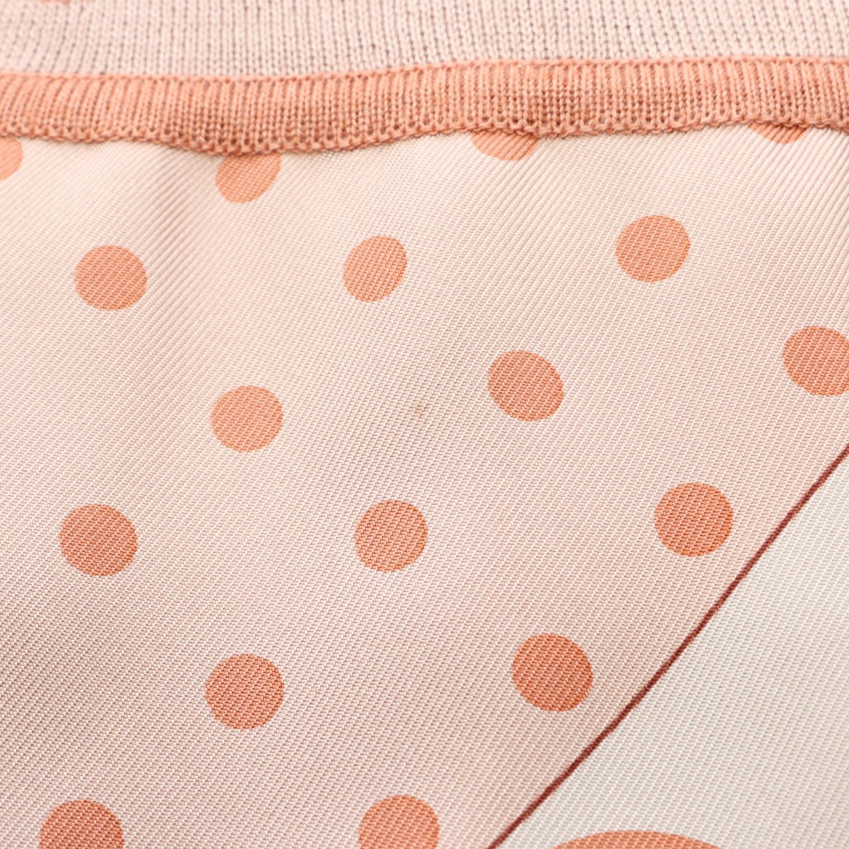 エルメス ツイルレーヌ Clic Clac a Pois シルクカシミヤ ワンピース