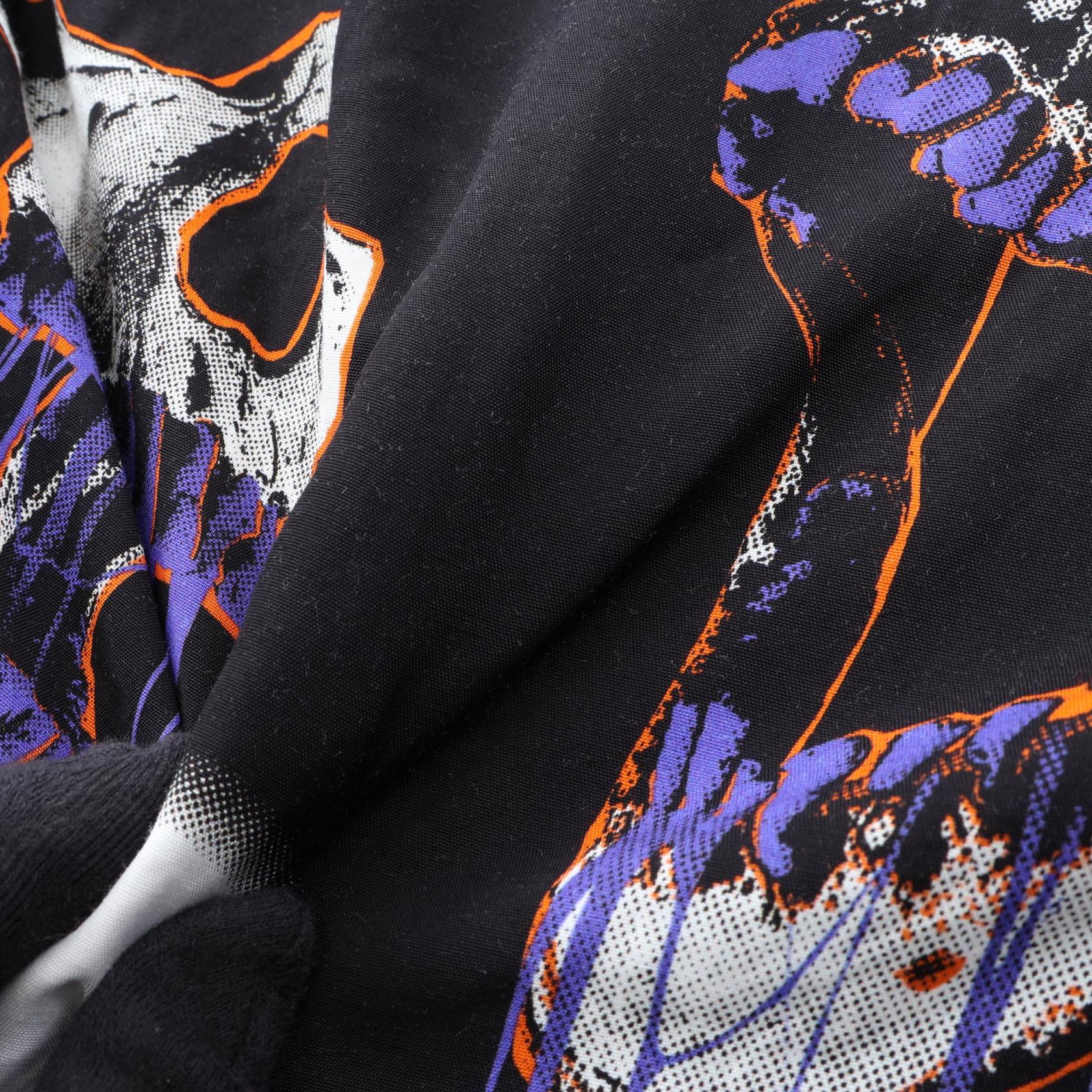 キディル THREE PANEL SHIRT SKULL PRINT PATTERN レーヨン コットン シャツ