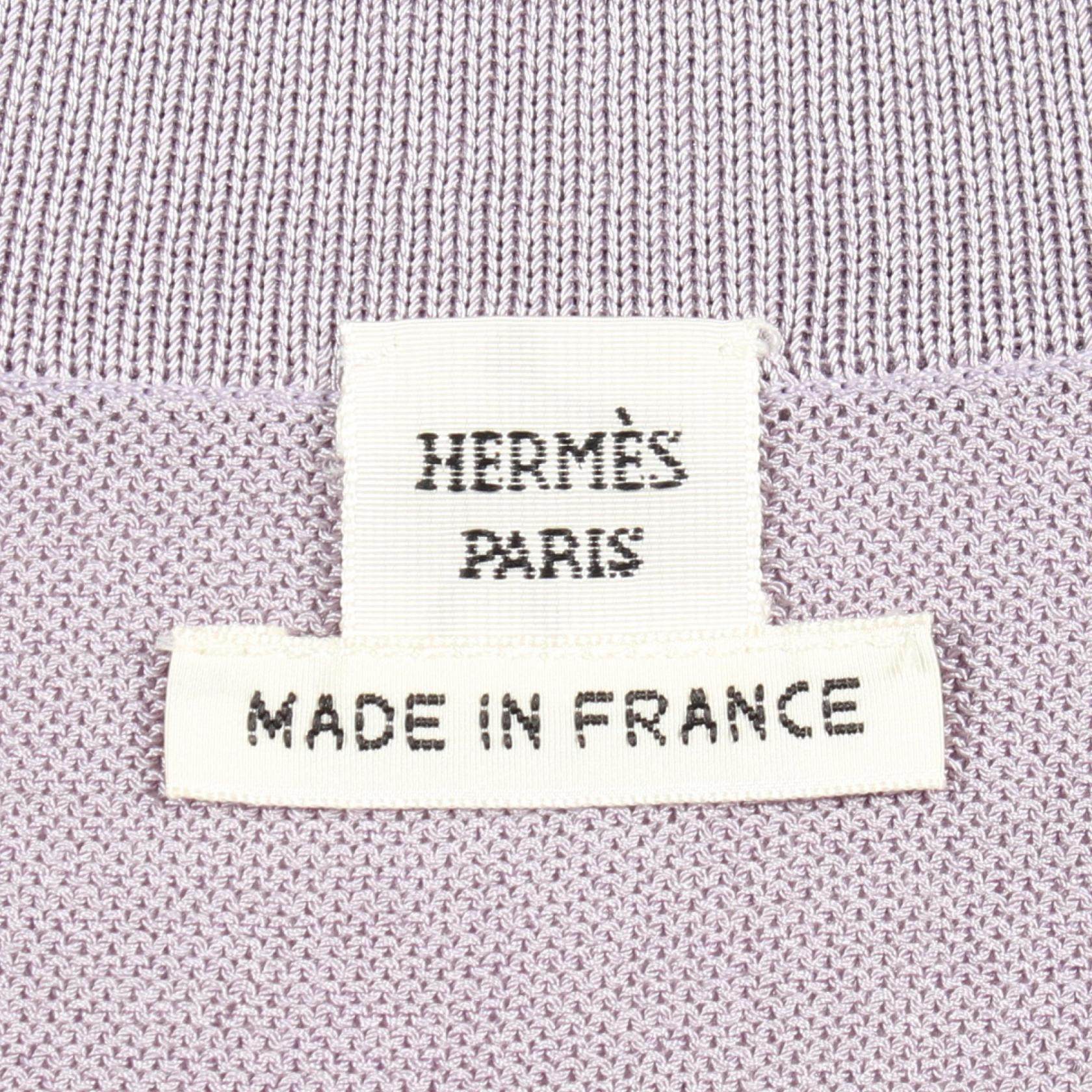 エルメス ツイルレーヌLES CLES シルクニットトップス36