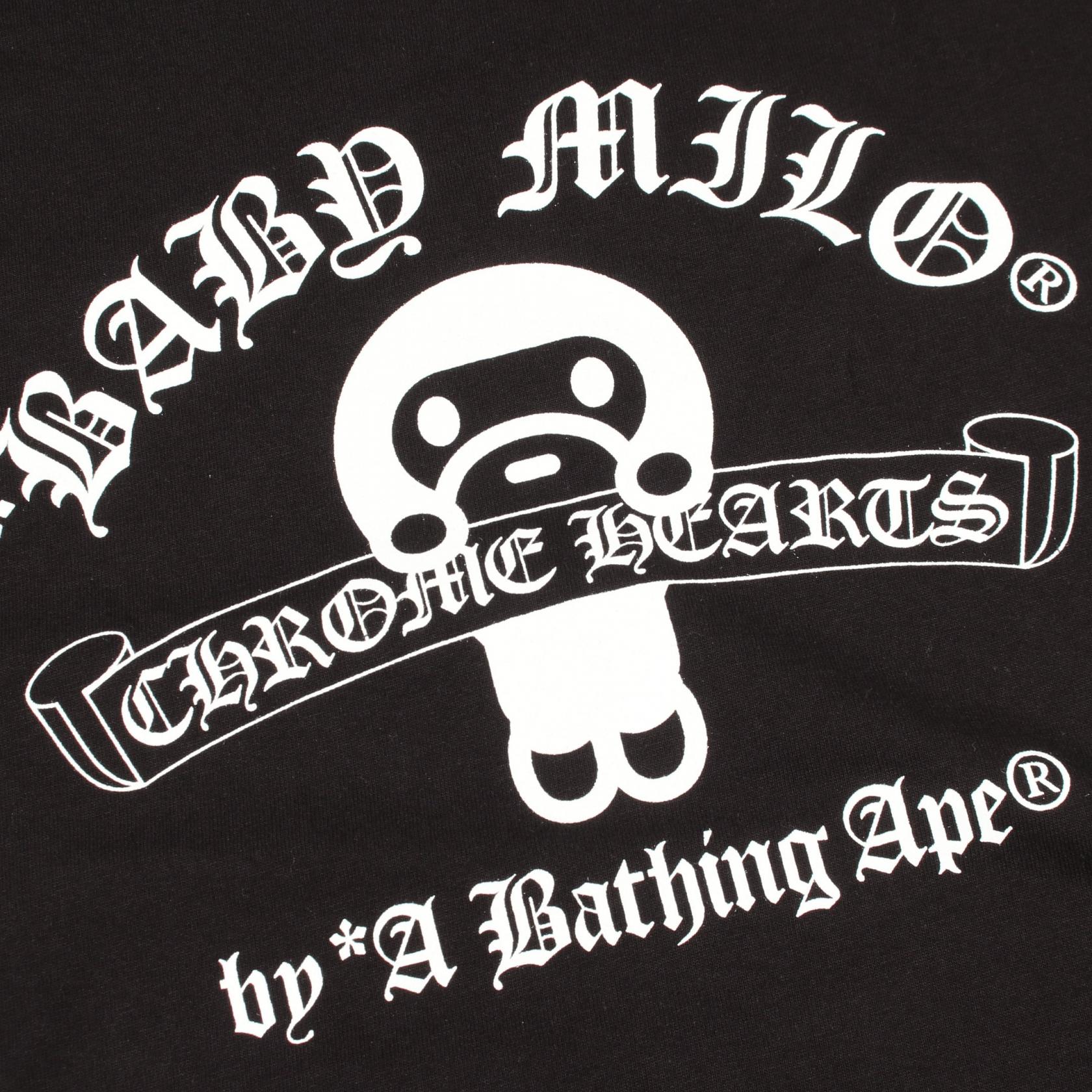 クロムハーツ × ア ベイシング エイプ BABY MILO コットン 半袖Tシャツ