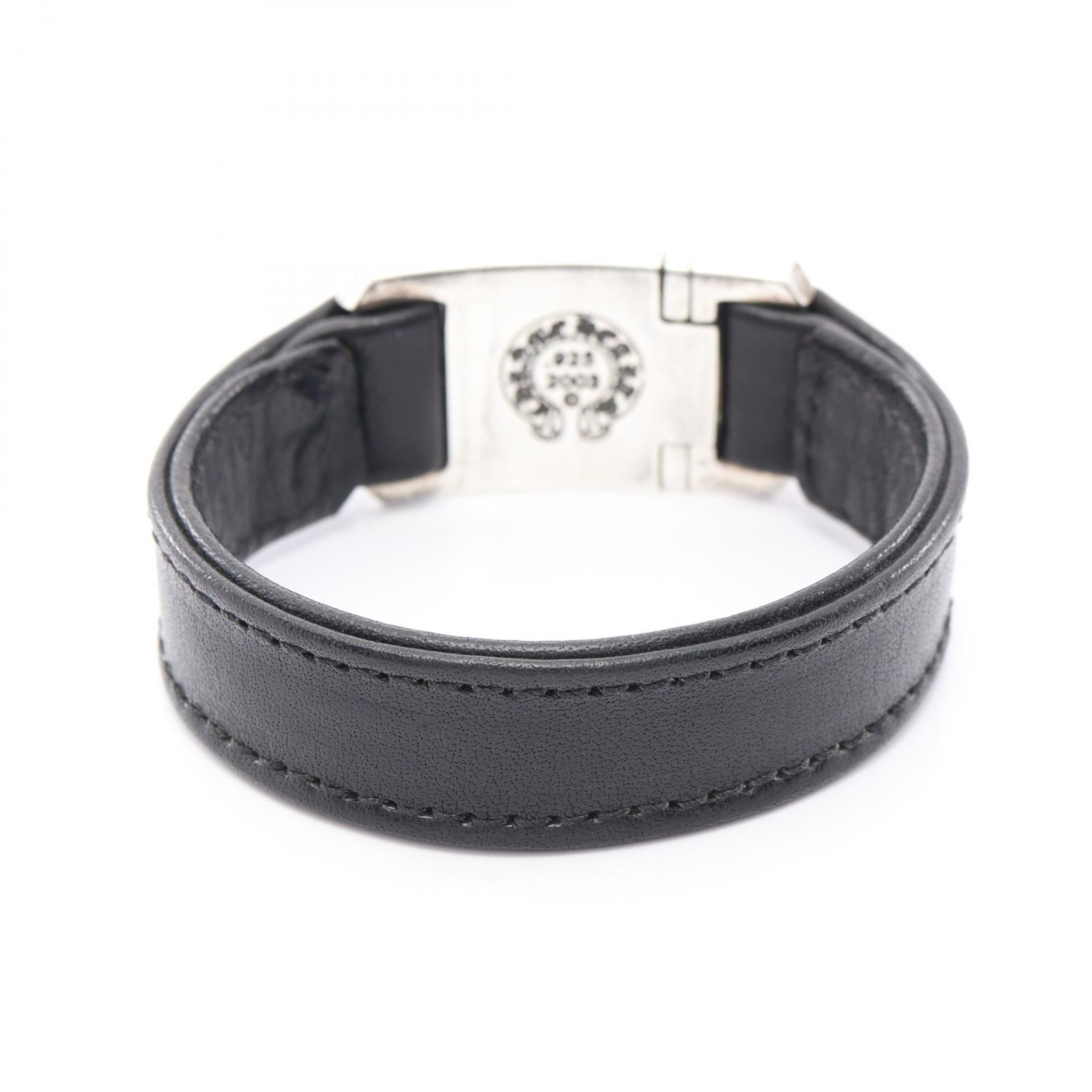 クロムハーツ HARNESS CLASP シルバー レザーブレスレット