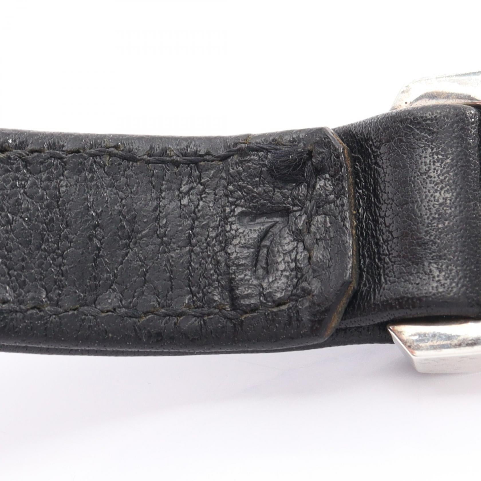 クロムハーツ HARNESS CLASP シルバー レザーブレスレット