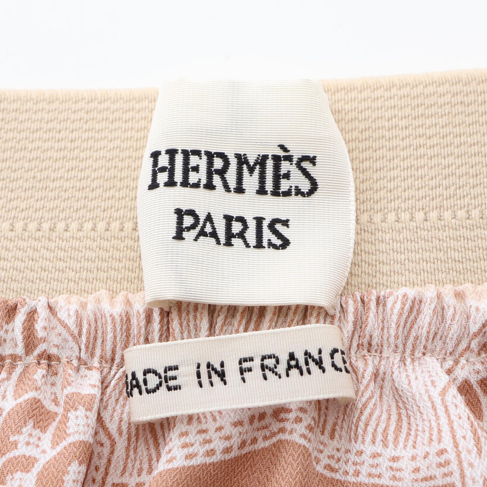 エルメス LES TAMBOURS シルクスカート36