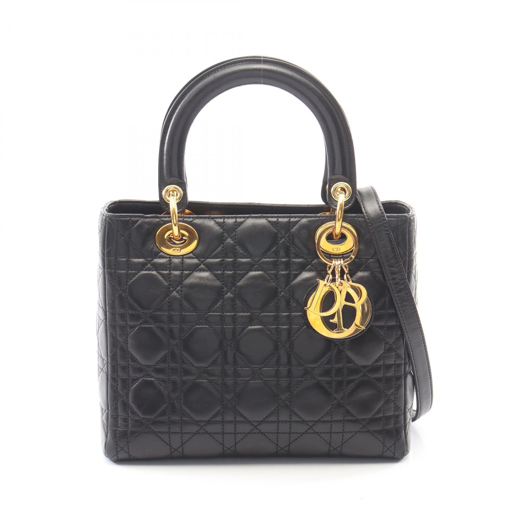 ディオール LADY DIOR レザー2wayハンドバッグ