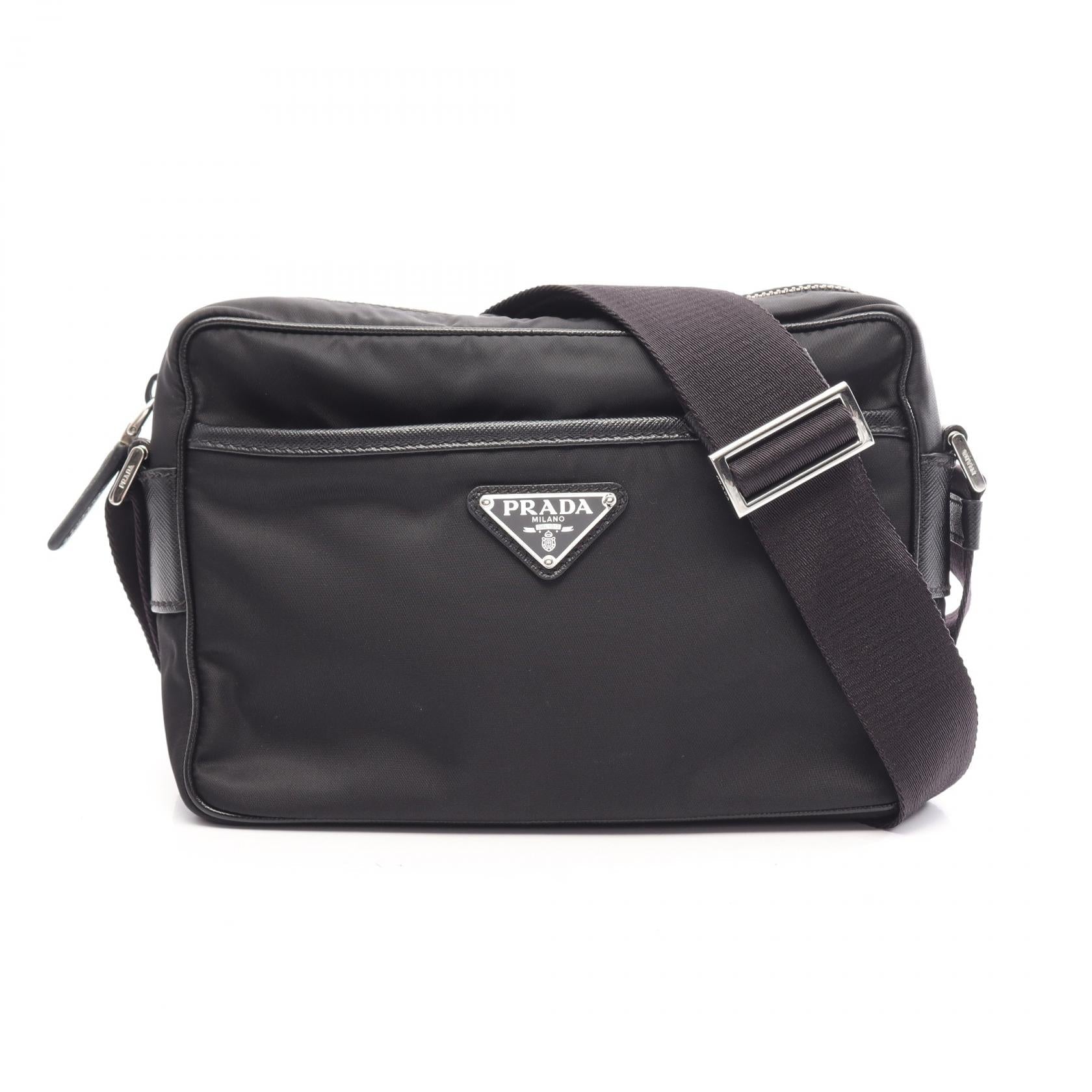 プラダ RE-NYLON TESSUTO SAFFIANO ナイロンレザーショルダーバッグ