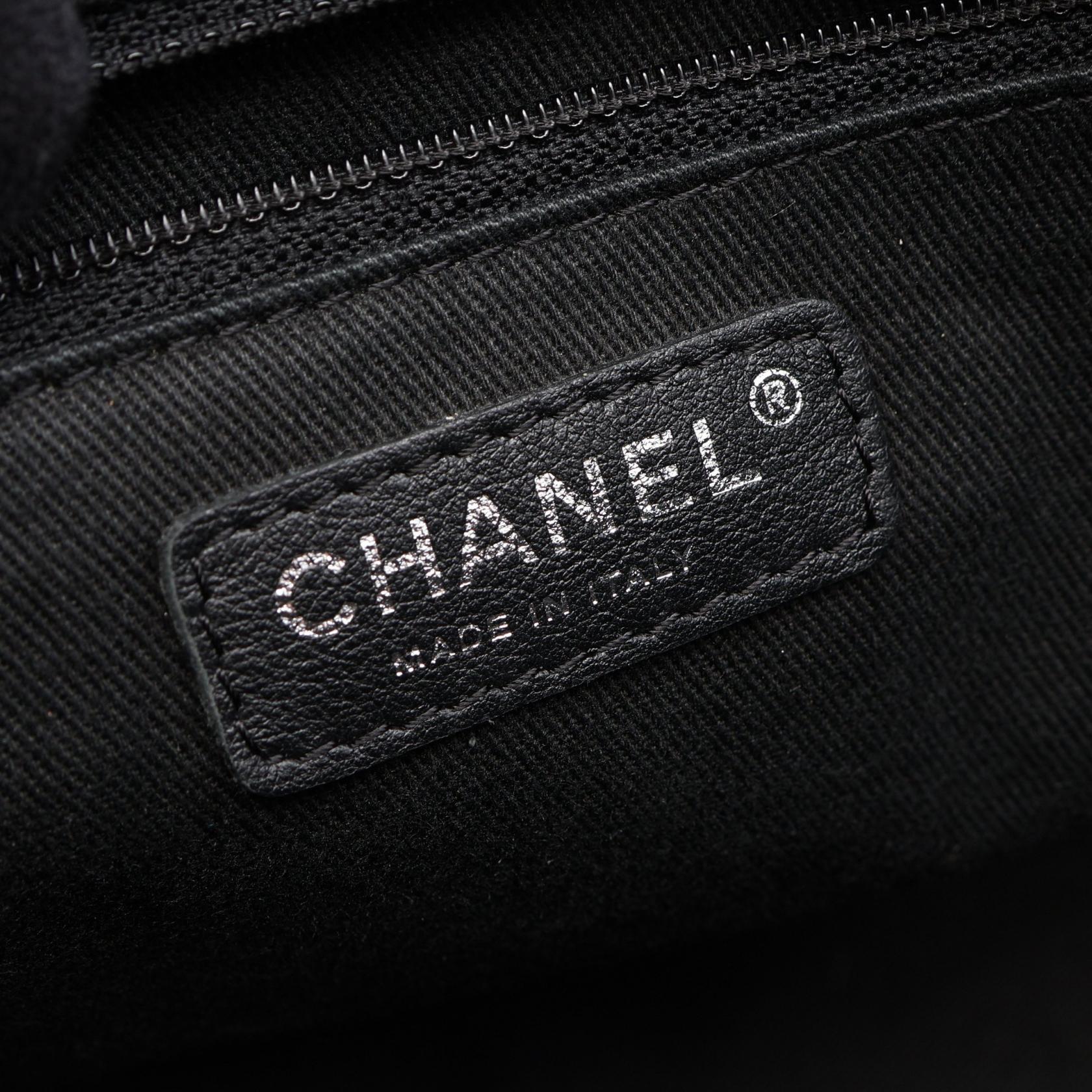 シャネル パリニューヨークライン ナイロンレザー トートバッグ